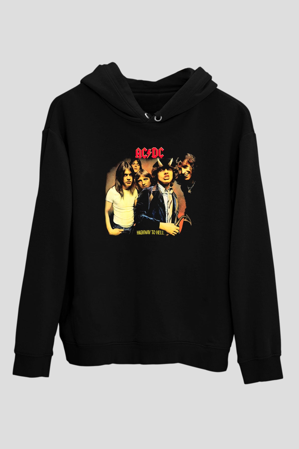 AC DC Highway To Hell Siyah Unisex Hoodie