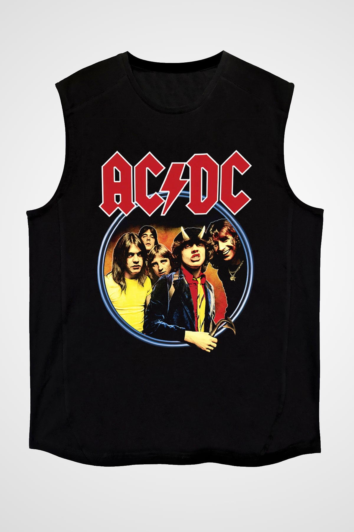 AC DC Highway To Hell Siyah Unisex Kolsuz Tişört
