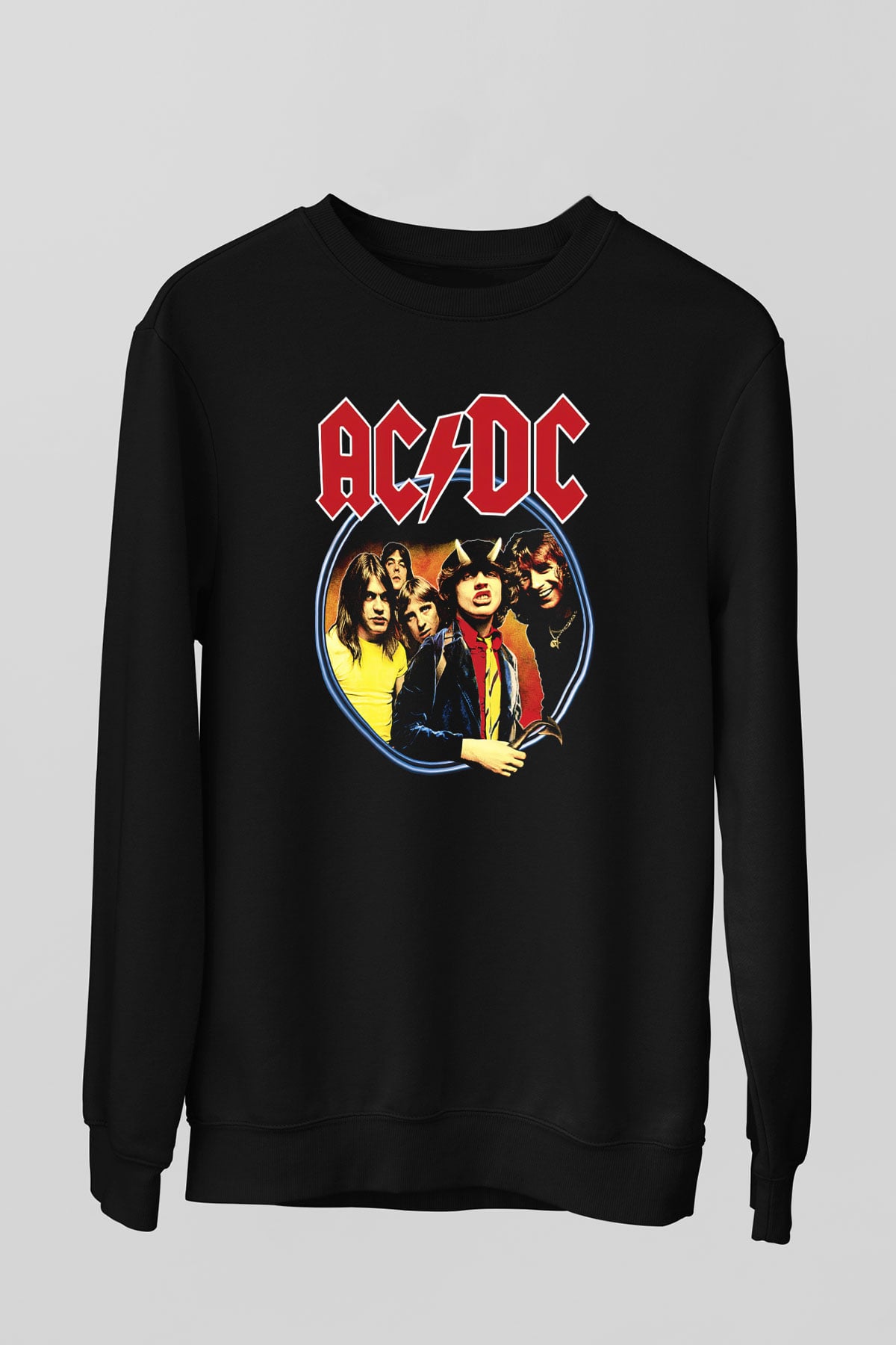 AC DC Highway To Hell Siyah Unisex Sweatshirt