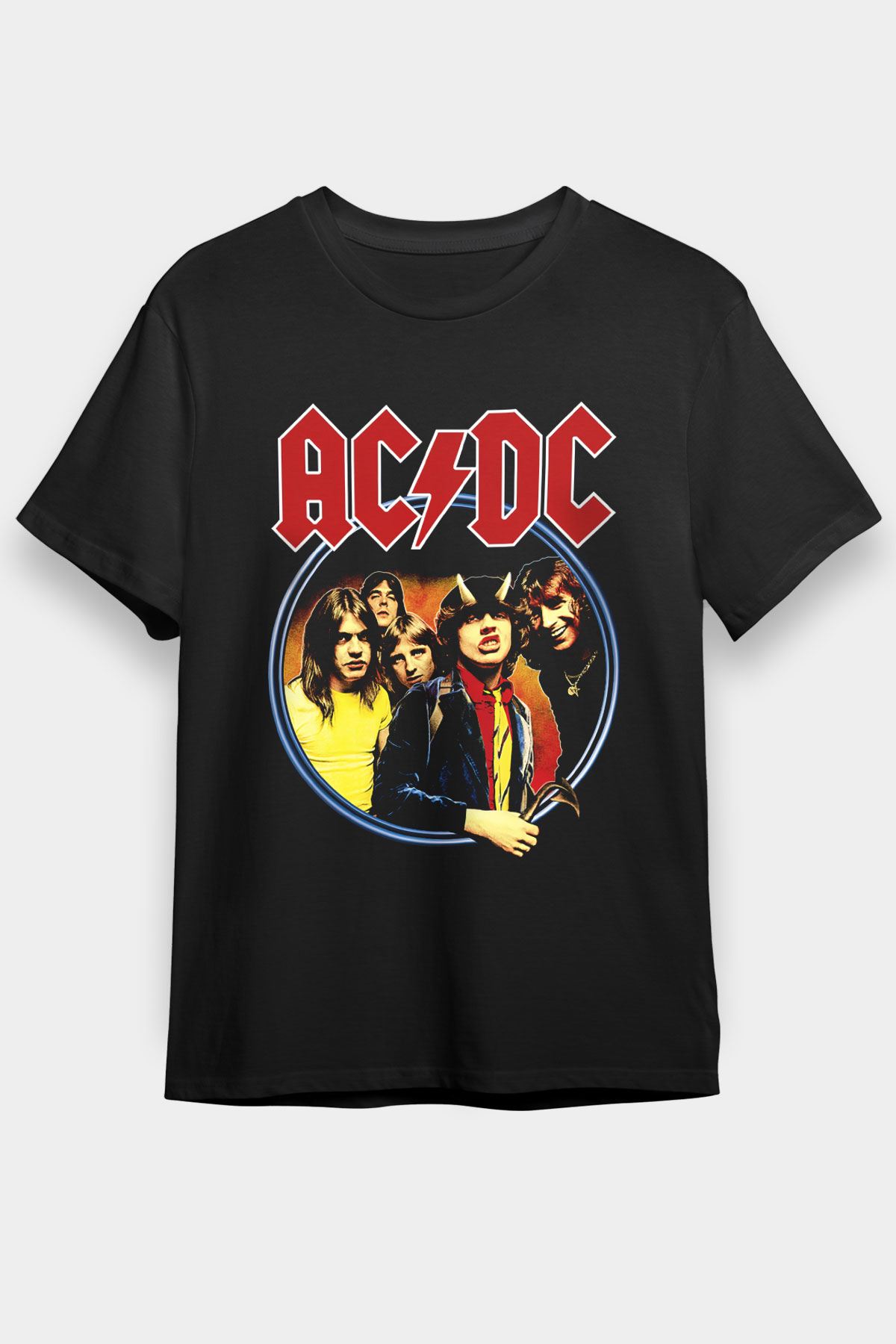 AC DC Highway To Hell Siyah Unisex Tişört T-Shirt - TişörtFabrikası