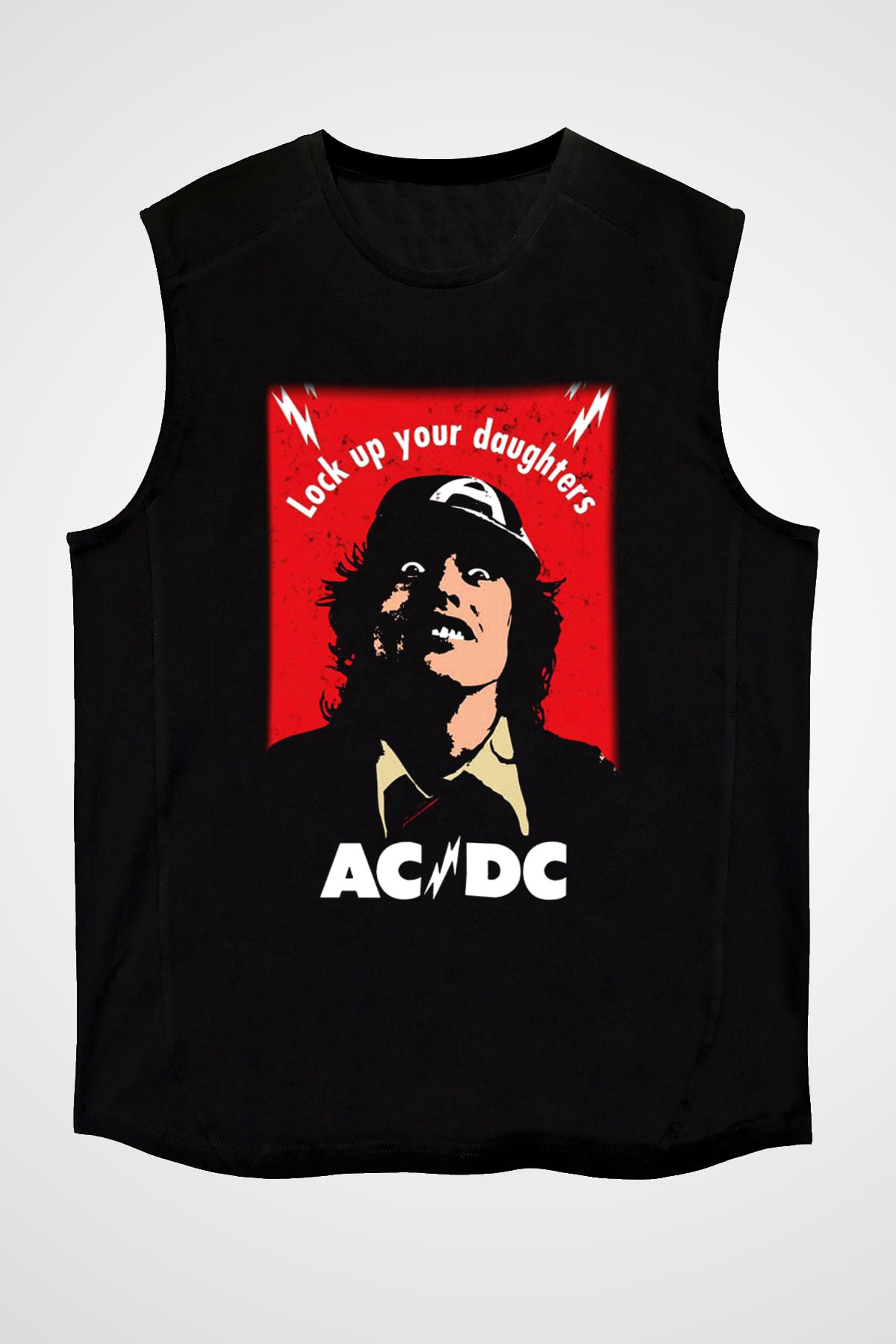 AC DC Lock Up Your Daughters Siyah Unisex Kolsuz Tişört