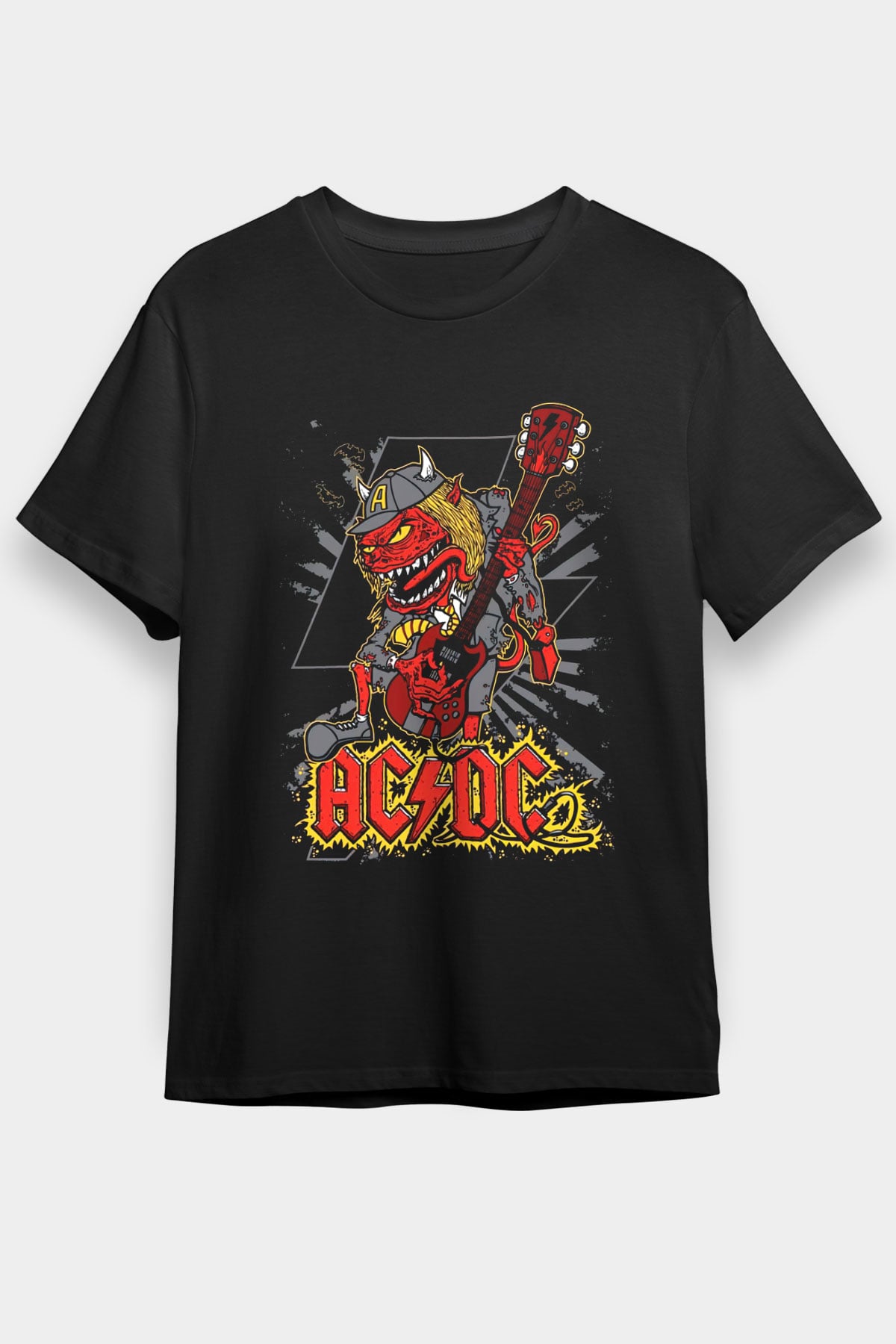 AC DC Siyah Unisex Tişört T-Shirt - TişörtFabrikası