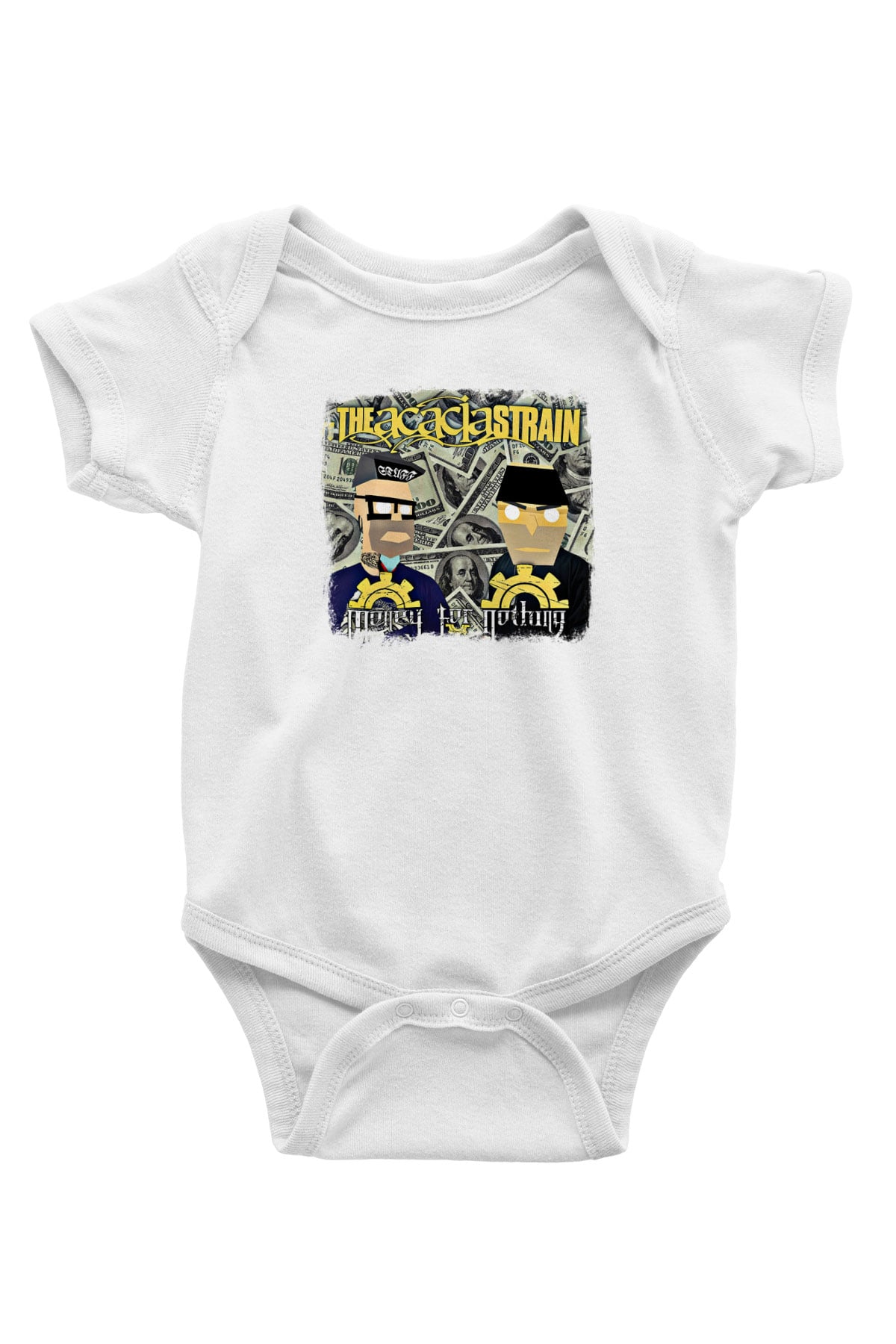 Acacia Strain Baskılı Unisex Beyaz Bebek Body - Zıbın