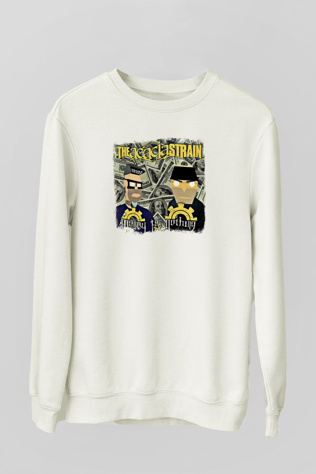 Acacia Strain Baskılı Unisex Beyaz Sweatshirt