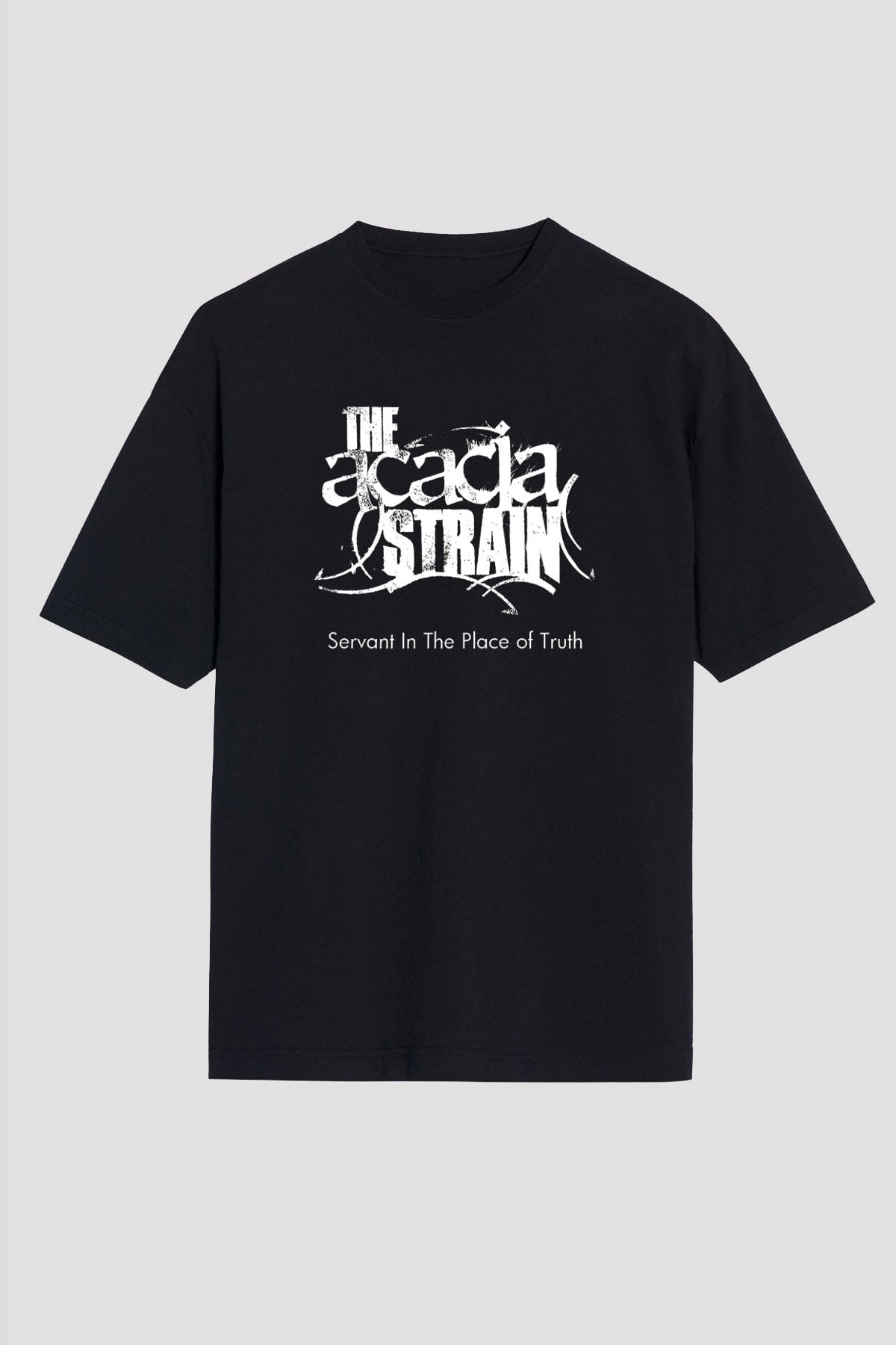 Acacia Strain Baskılı Unisex Siyah Oversize Tişört