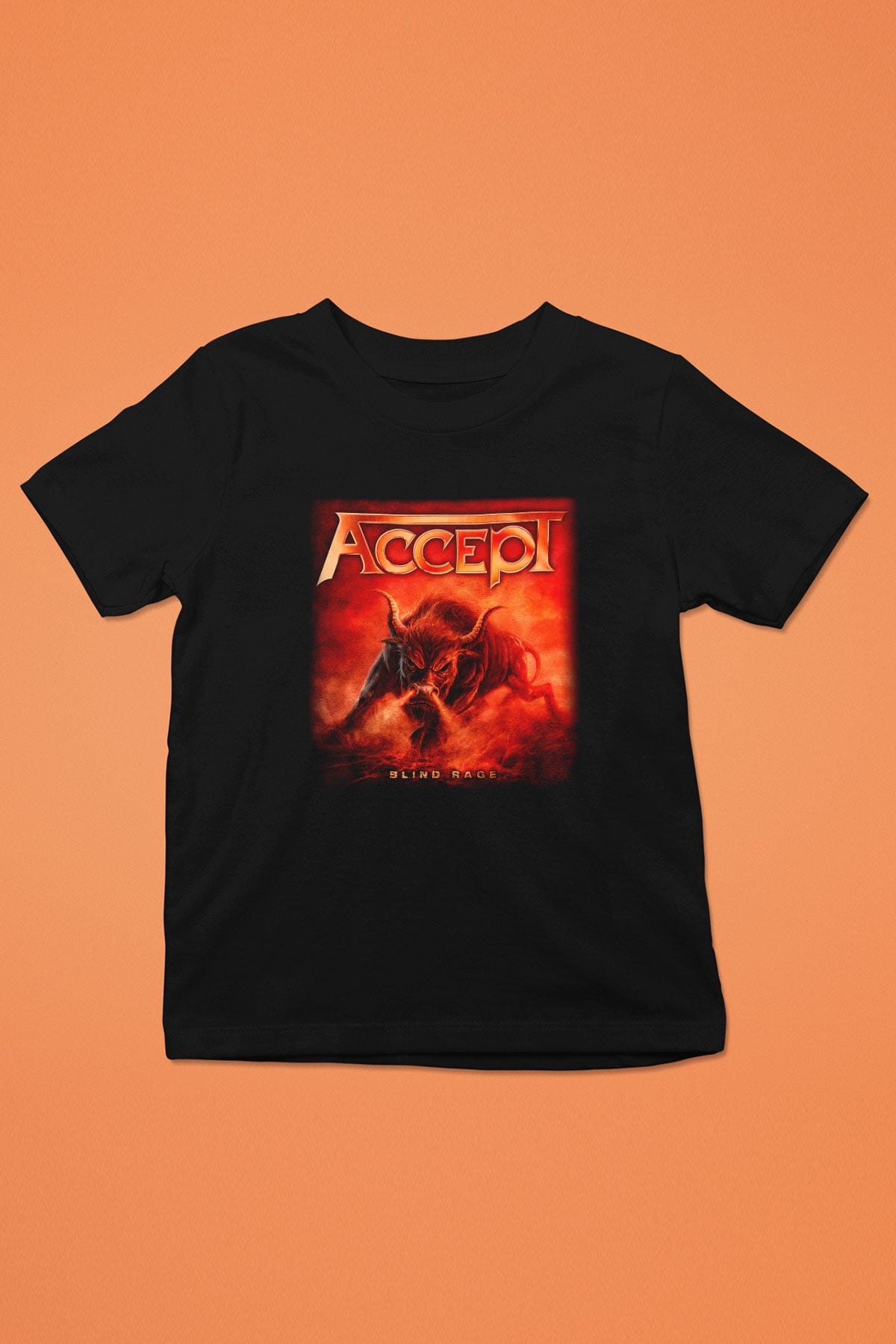 Accept Baskılı Siyah Unisex Çocuk Tişört