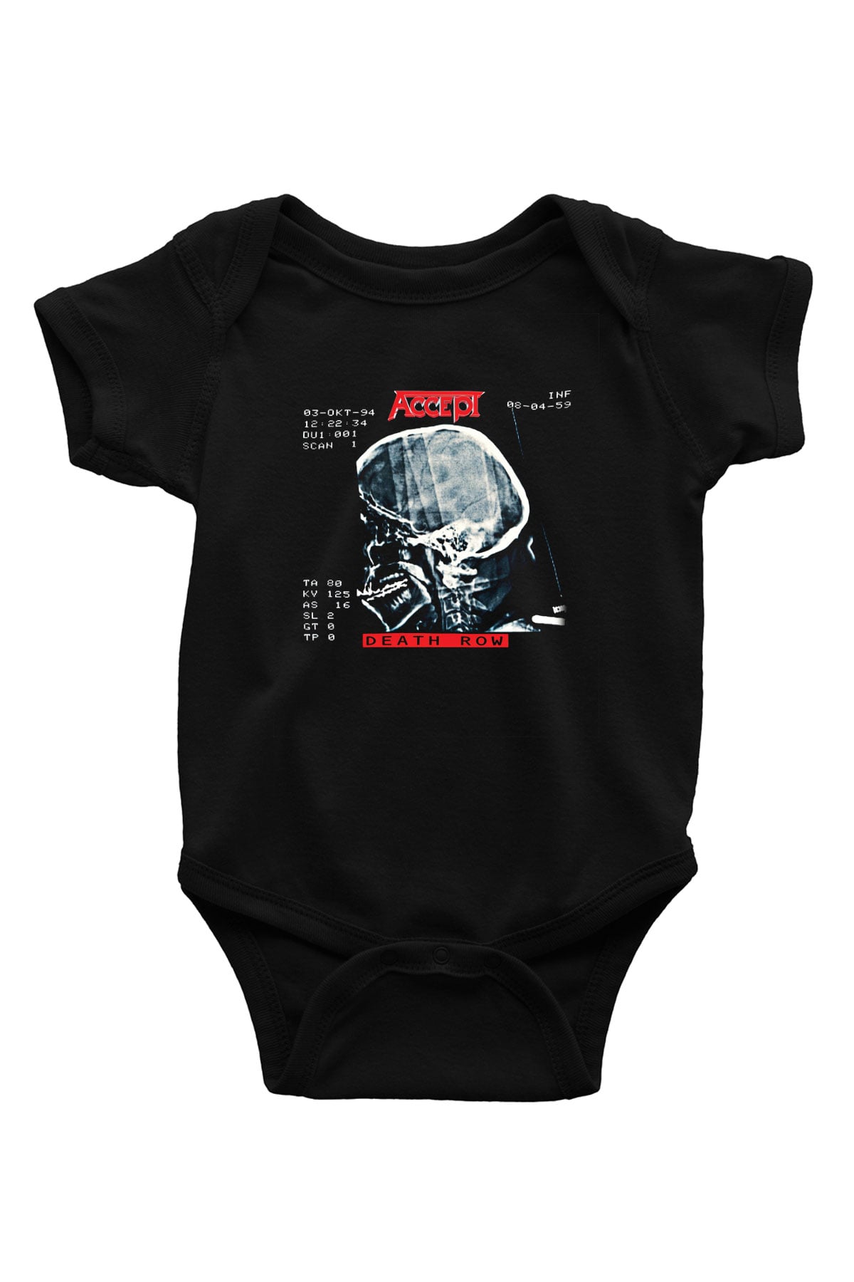 Accept Baskılı Unisex Siyah Bebek Body - Zıbın