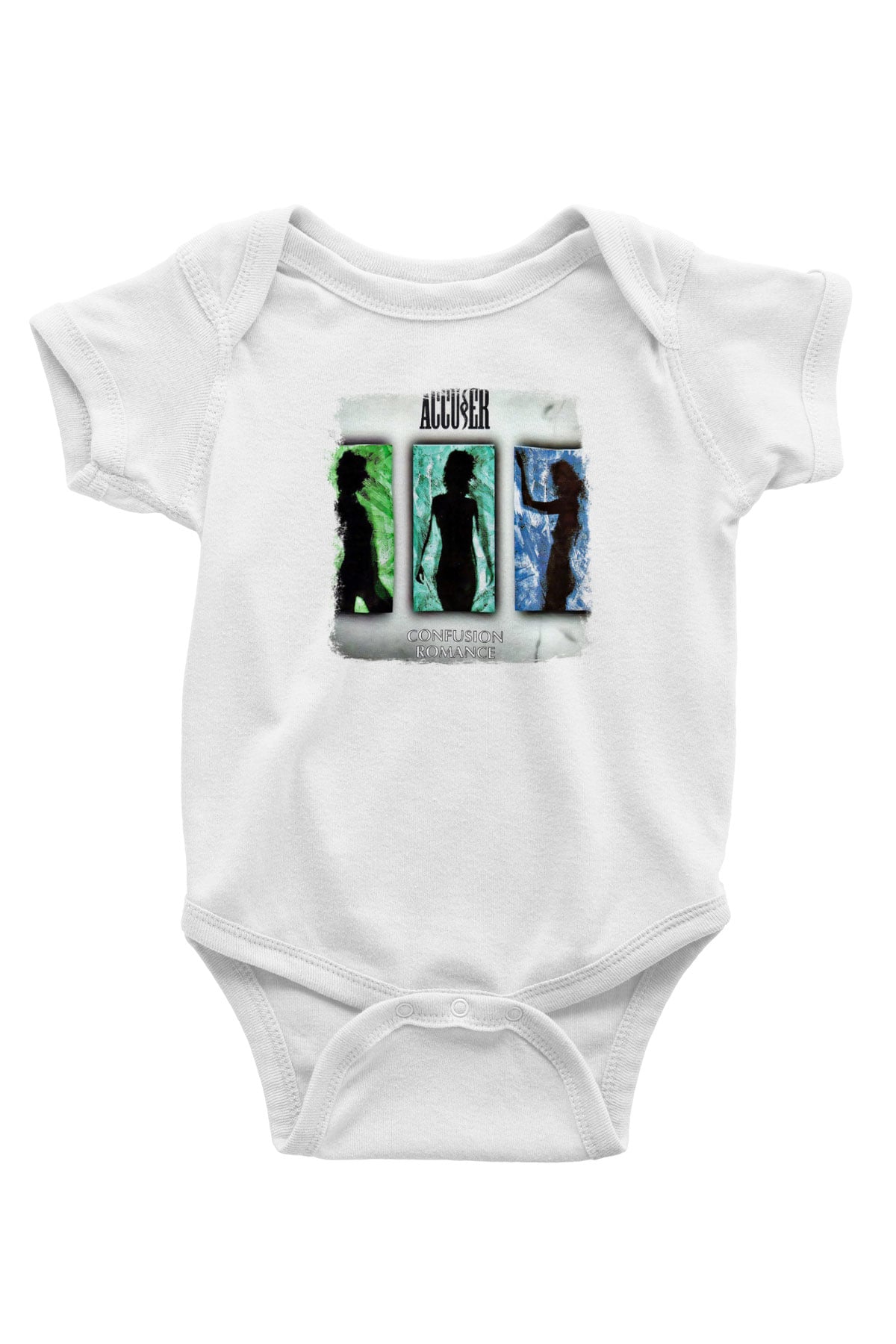 Accuser Baskılı Unisex Beyaz Bebek Body - Zıbın