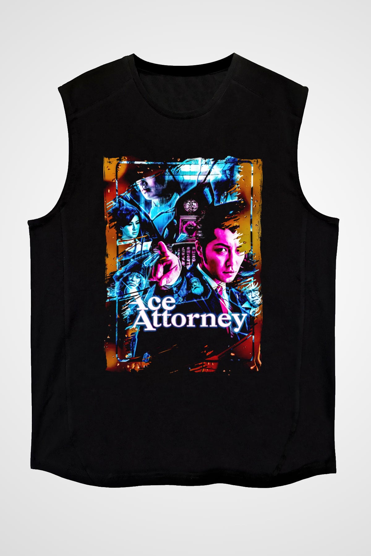 Ace Attorney Siyah Unisex Kolsuz Tişört