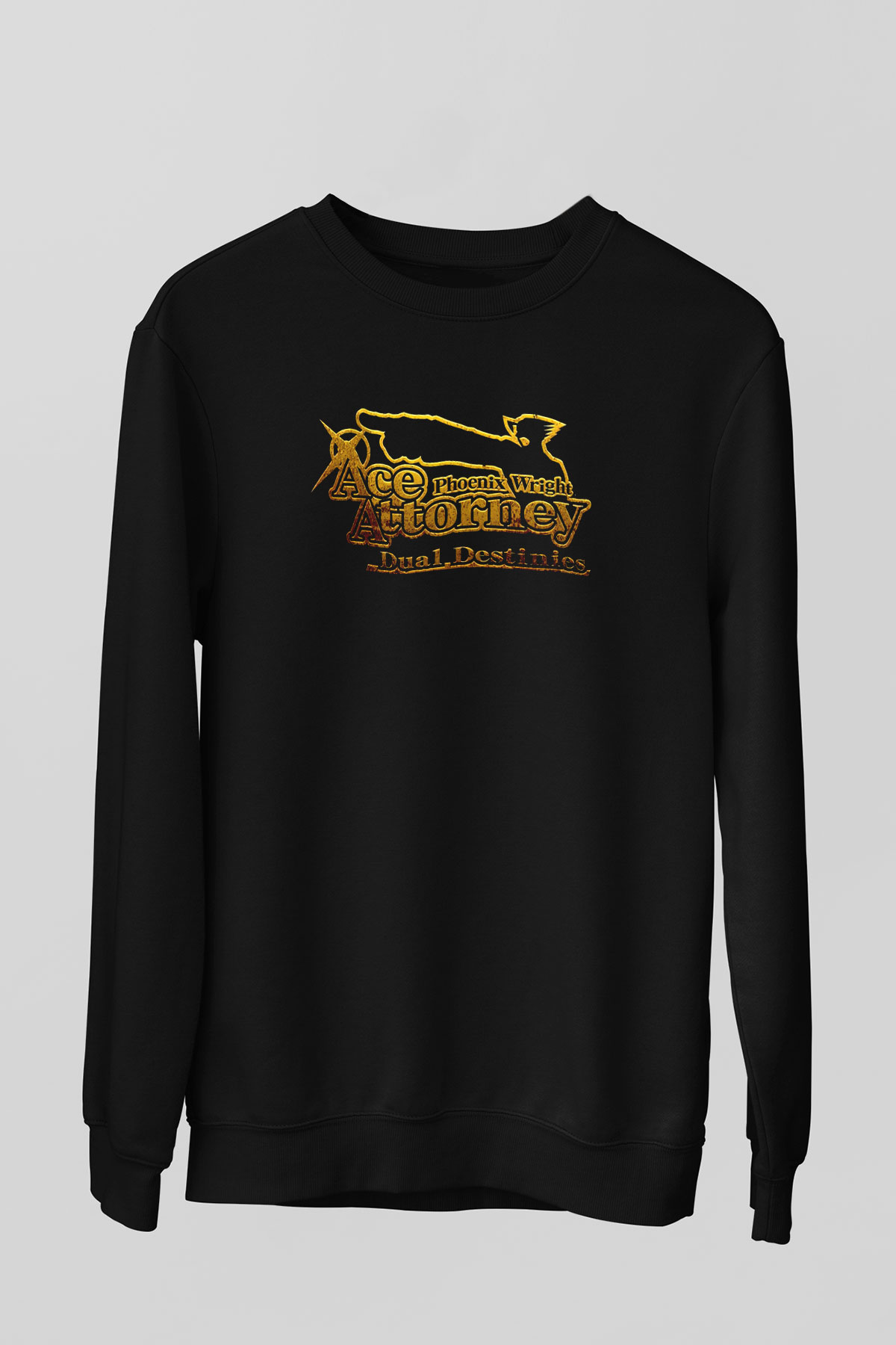 Ace Attorney Siyah Unisex Sweatshirt