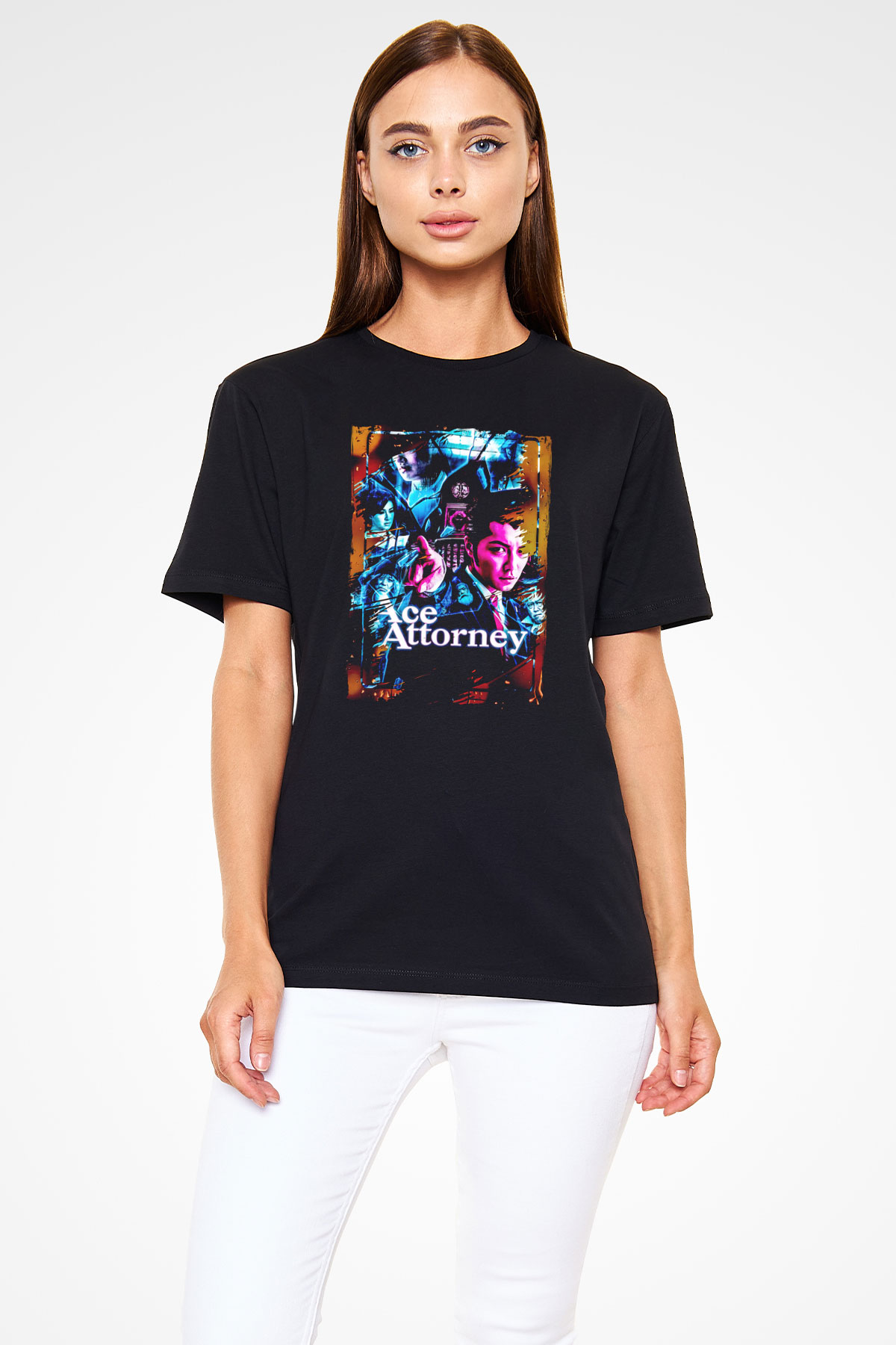 Ace Attorney Siyah Unisex Tişört T-Shirt