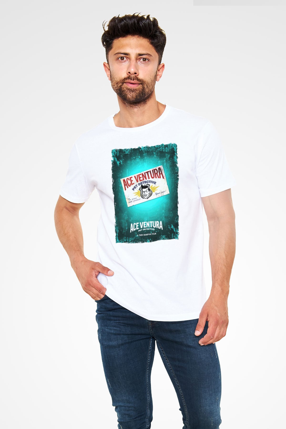Ace Ventura Beyaz Unisex Tişört