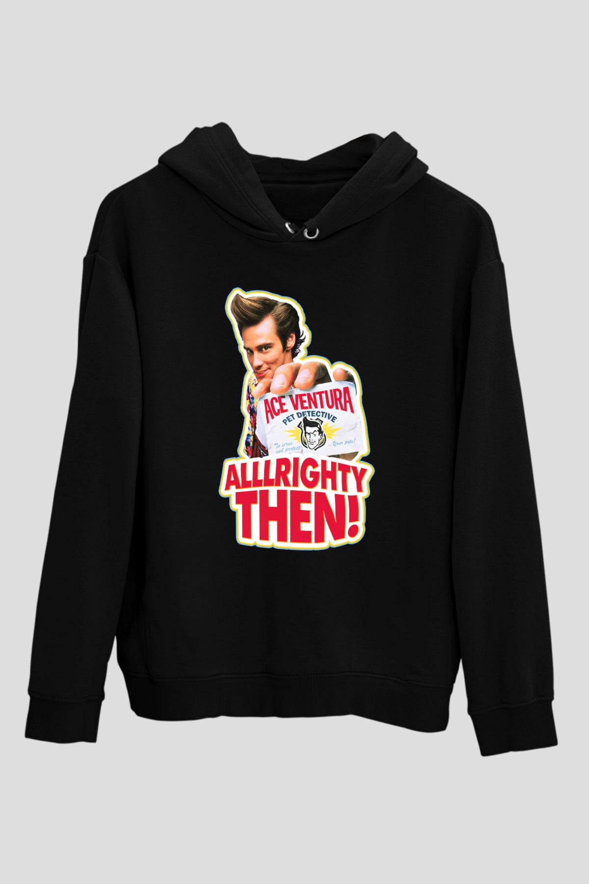 Ace Ventura Siyah Unisex Kapüşonlu Sweatshirt