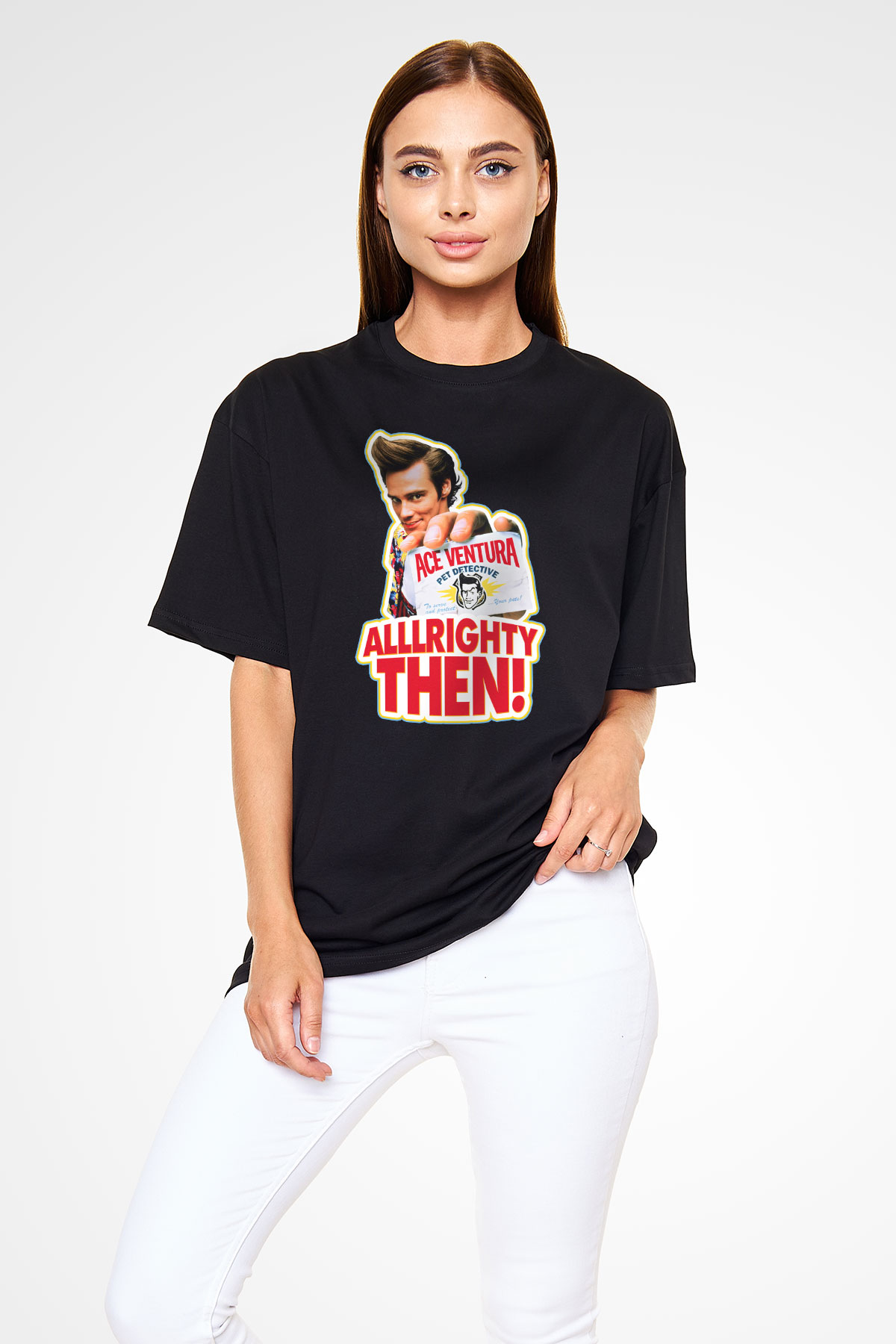 Ace Ventura Siyah Unisex Oversize Tişört