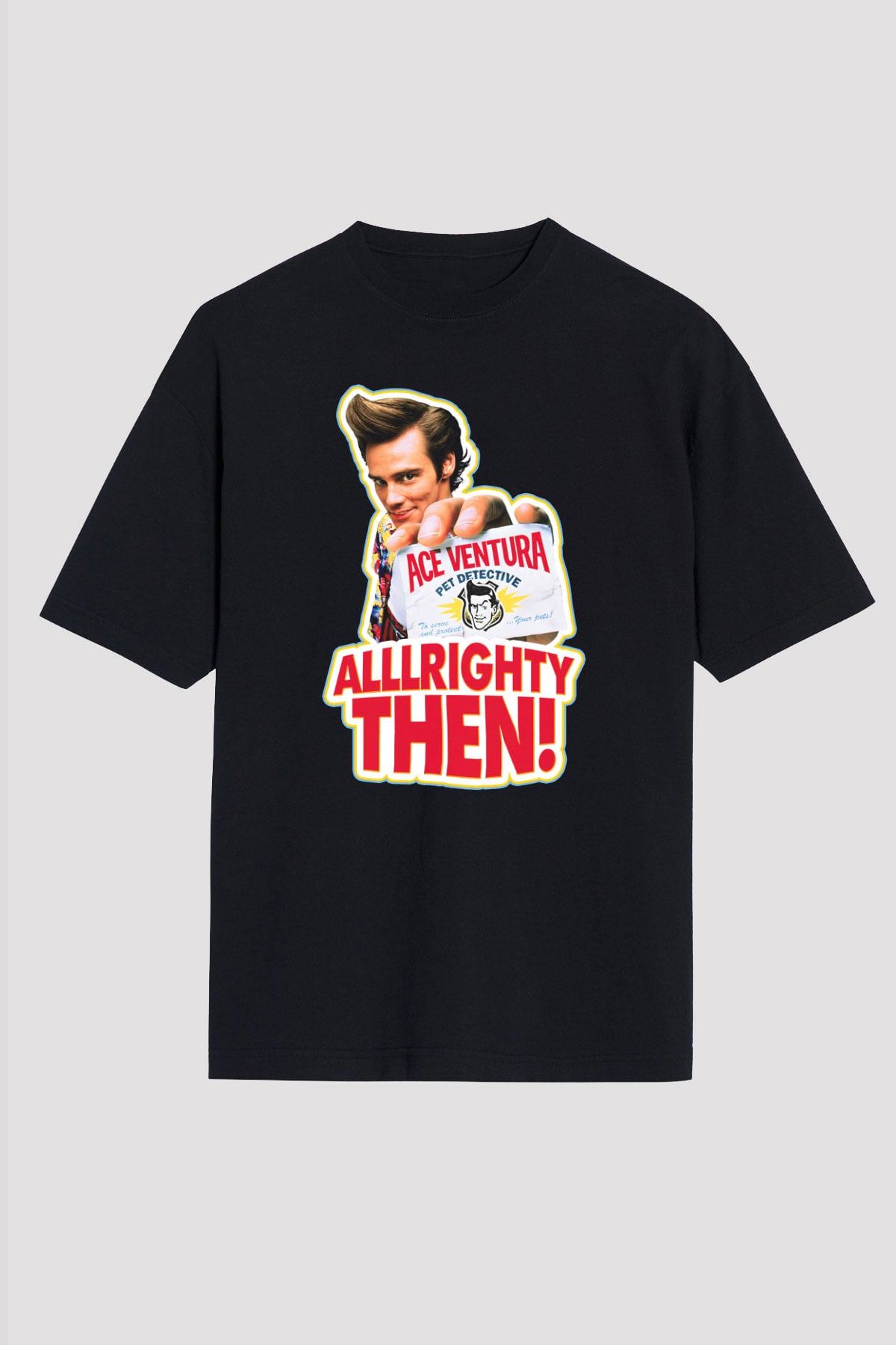 Ace Ventura Siyah Unisex Oversize Tişört