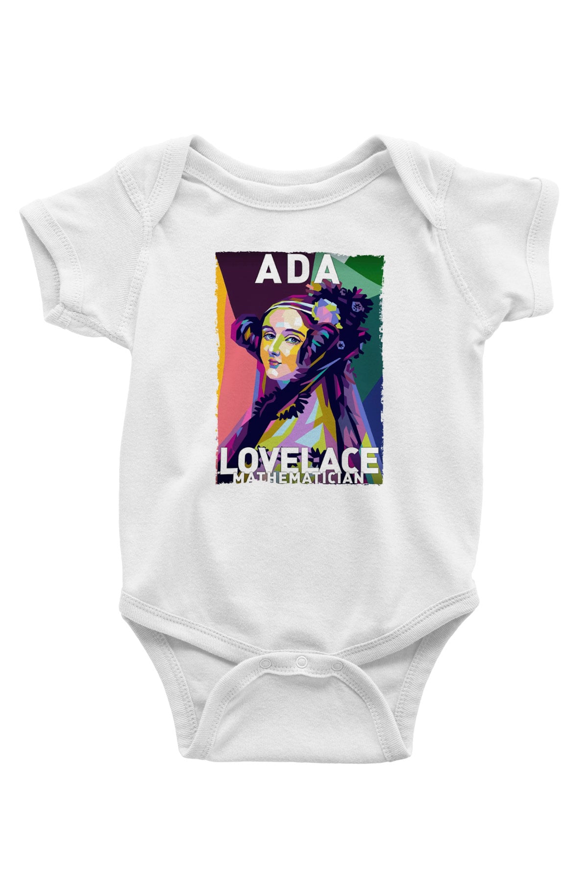 Ada Lovelace Baskılı Beyaz Bebek Body - Zıbın