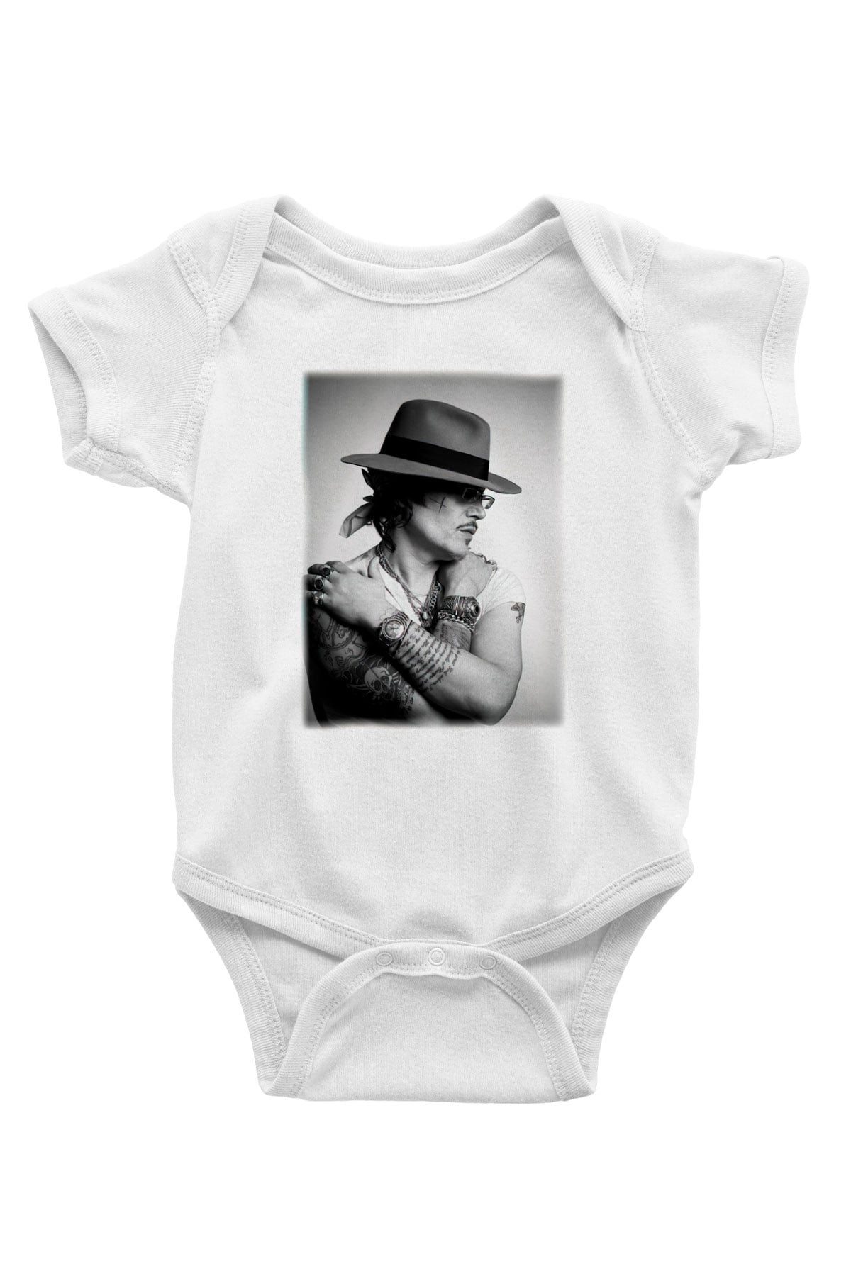 Adam Ant Baskılı Beyaz Unisex Bebek Body - Zıbın