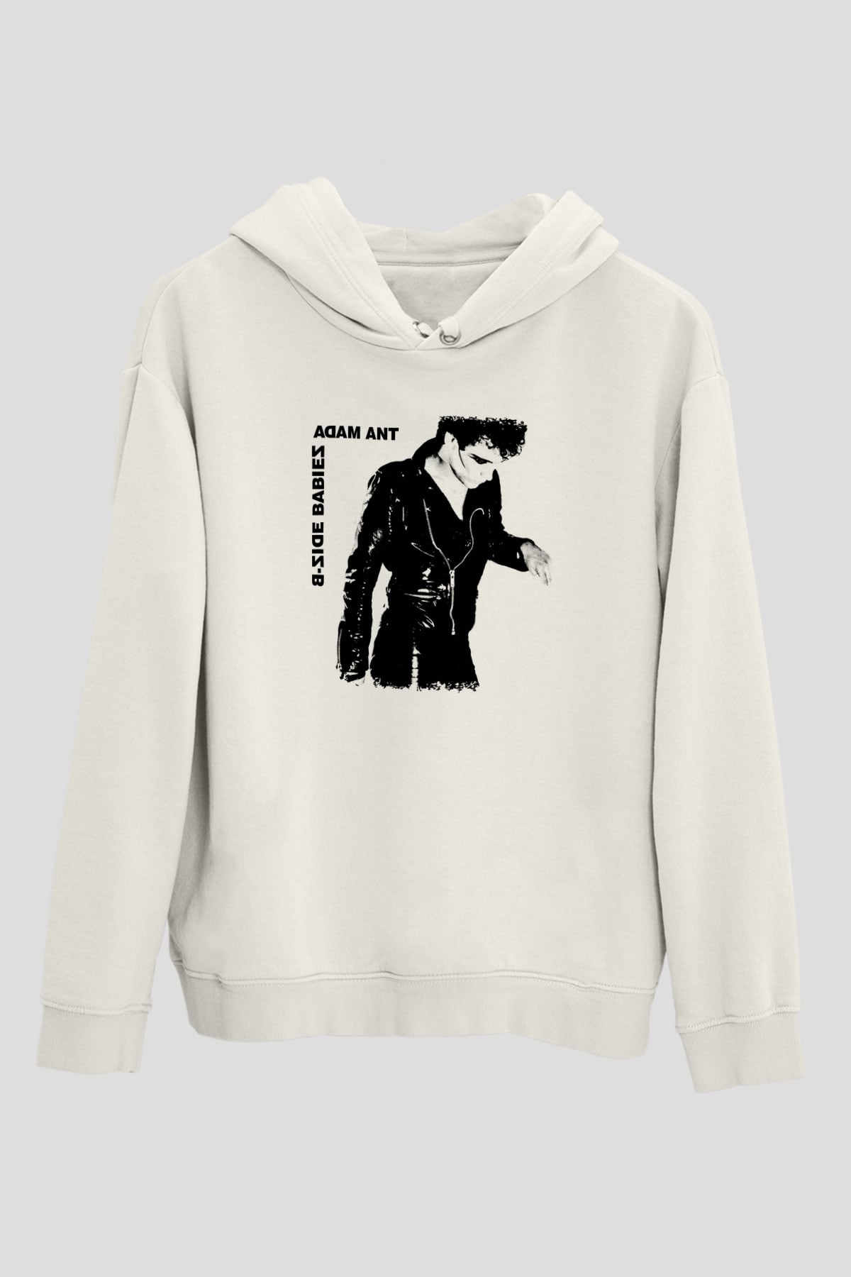 Adam Ant Baskılı Unisex Beyaz Hoodie
