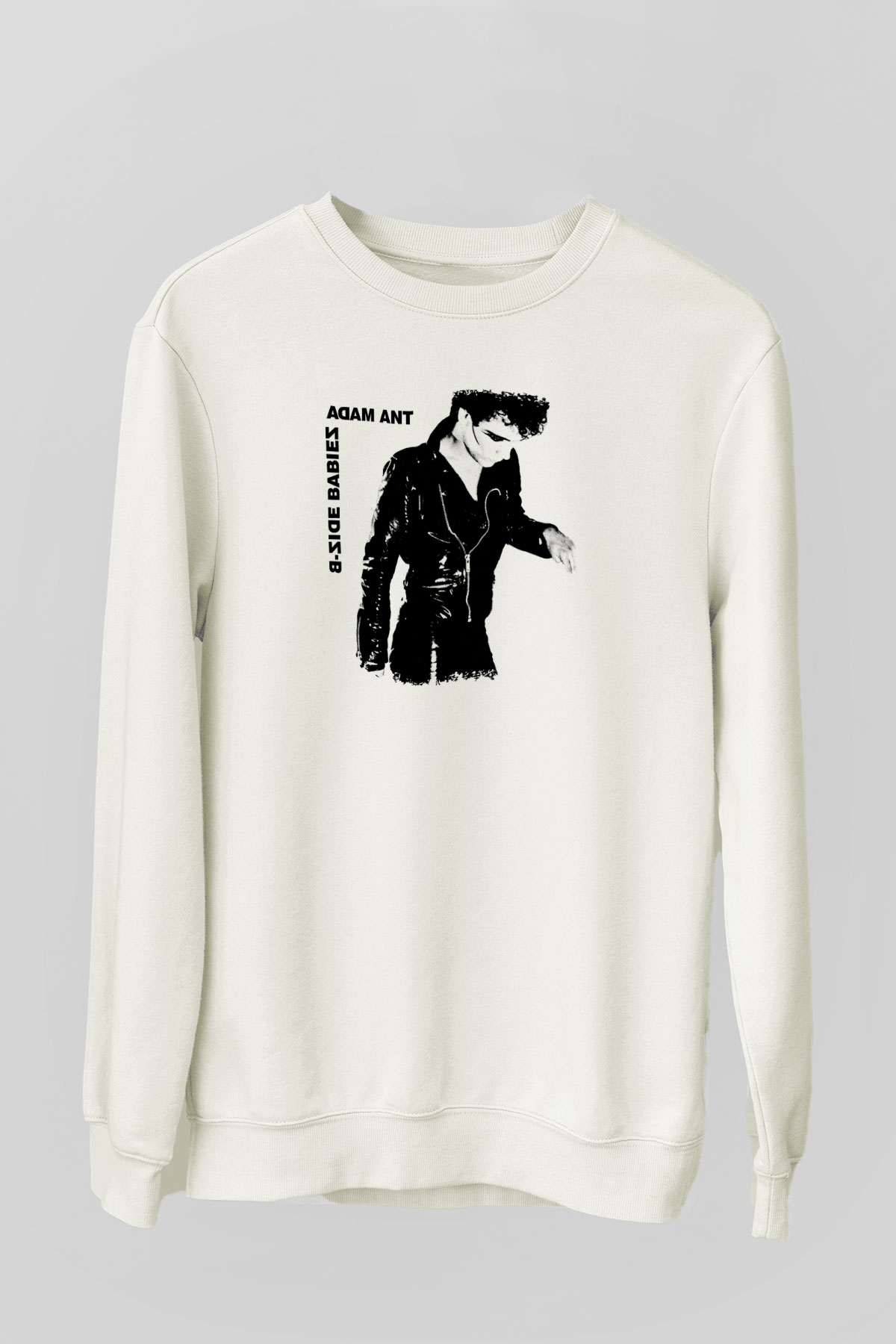 Adam Ant Baskılı Unisex Beyaz Sweatshirt