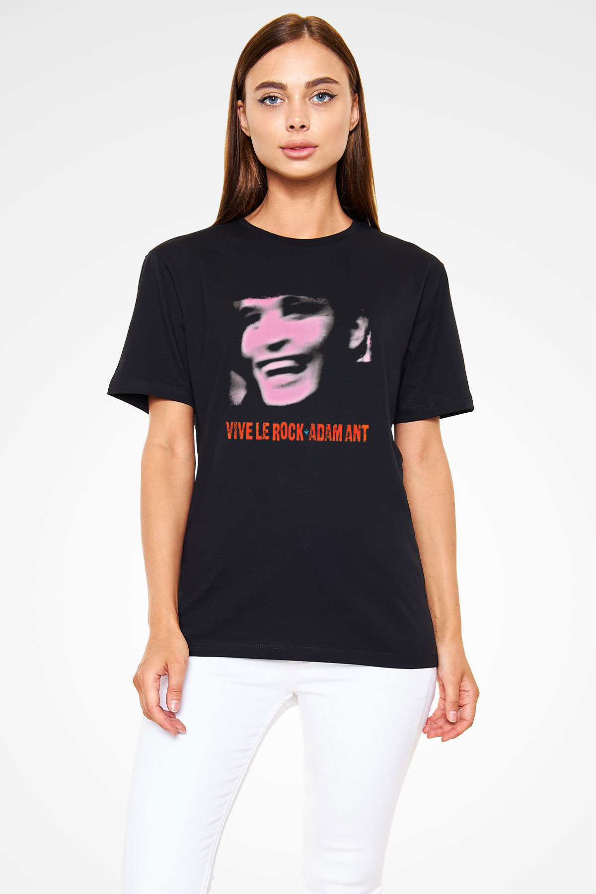 Adam Ant Baskılı Unisex Siyah Tişört