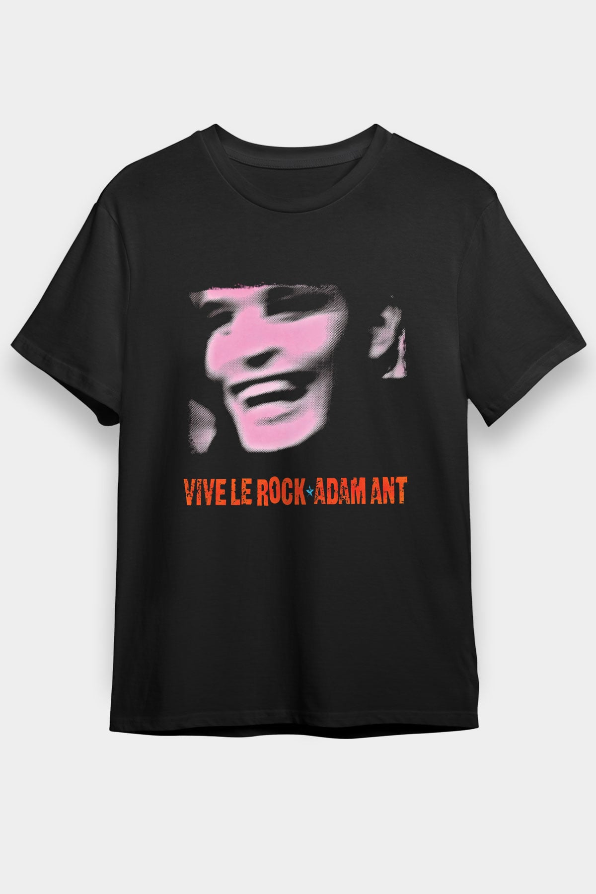 Adam Ant Baskılı Unisex Siyah Tişört