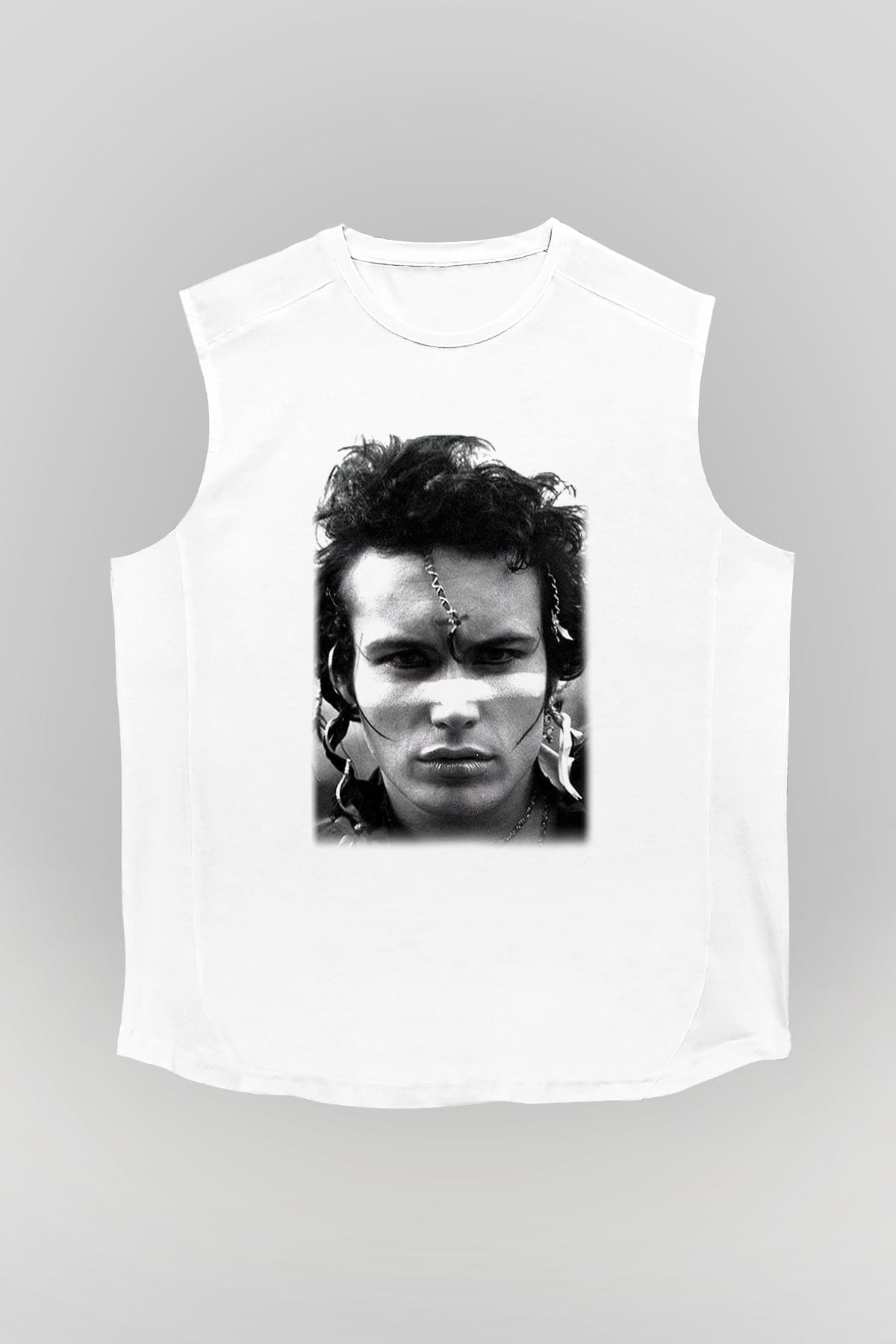 Adam Ant Beyaz Unisex Kolsuz Tişört