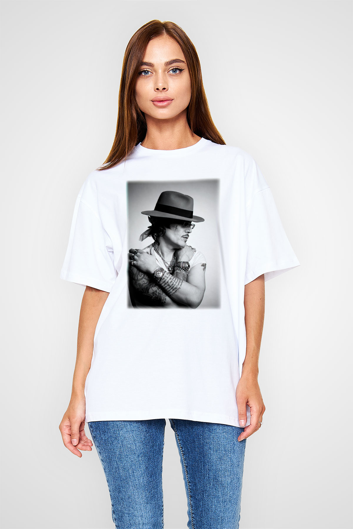 Adam Ant Beyaz Unisex Oversize Tişört T-Shirt