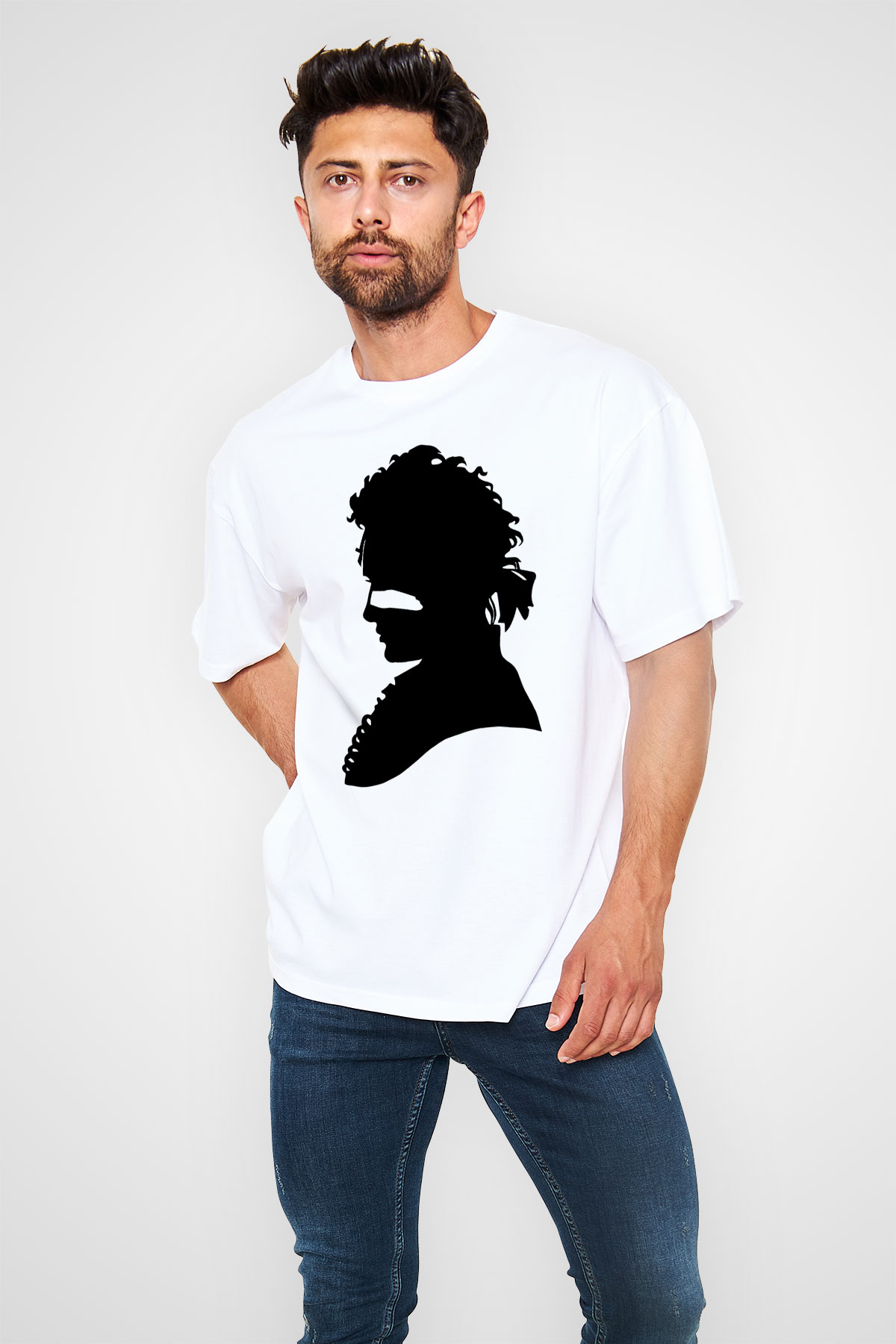 Adam Ant Beyaz Unisex Oversize Tişört T-Shirt