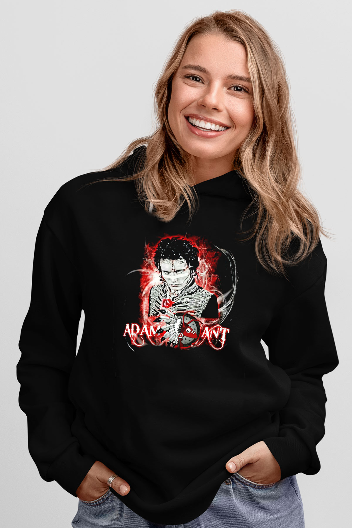 Adam Ant Siyah Unisex Hoodie