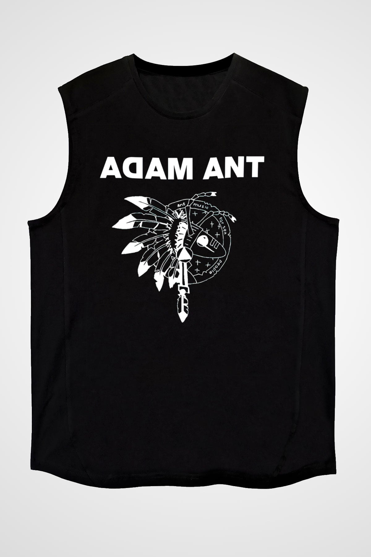 Adam Ant Siyah Unisex Kolsuz Tişört
