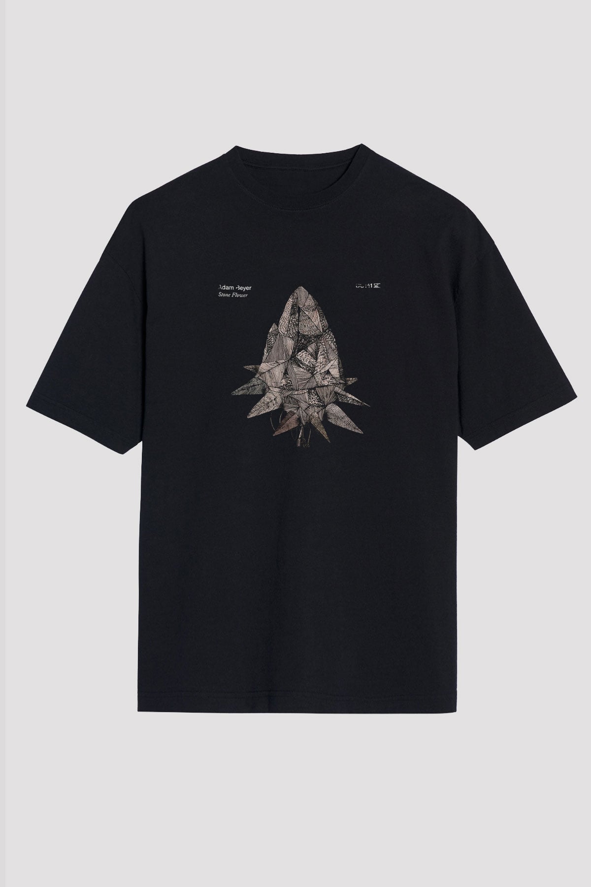 Adam Beyer Baskılı Unisex Oversize Siyah Tişört