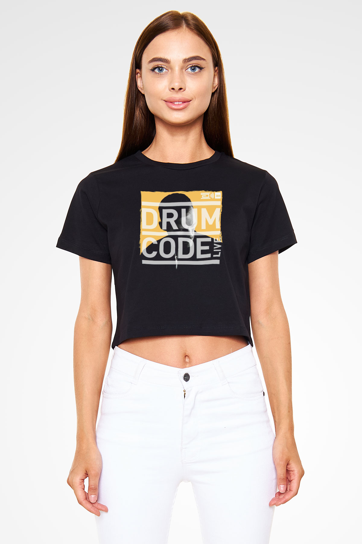 Adam Beyer Siyah  Crop Top Tişört