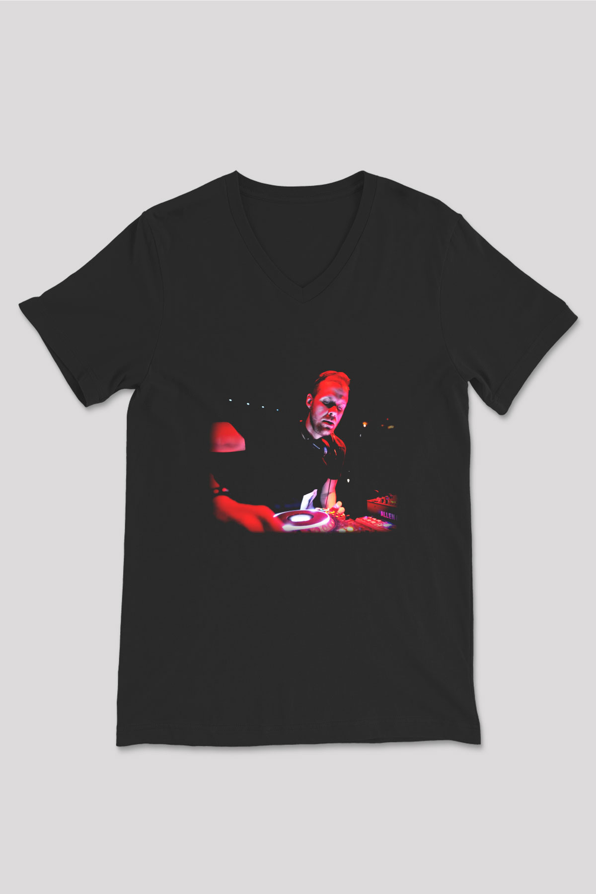 Adam Beyer Siyah Unisex V Yaka Tişört T-Shirt