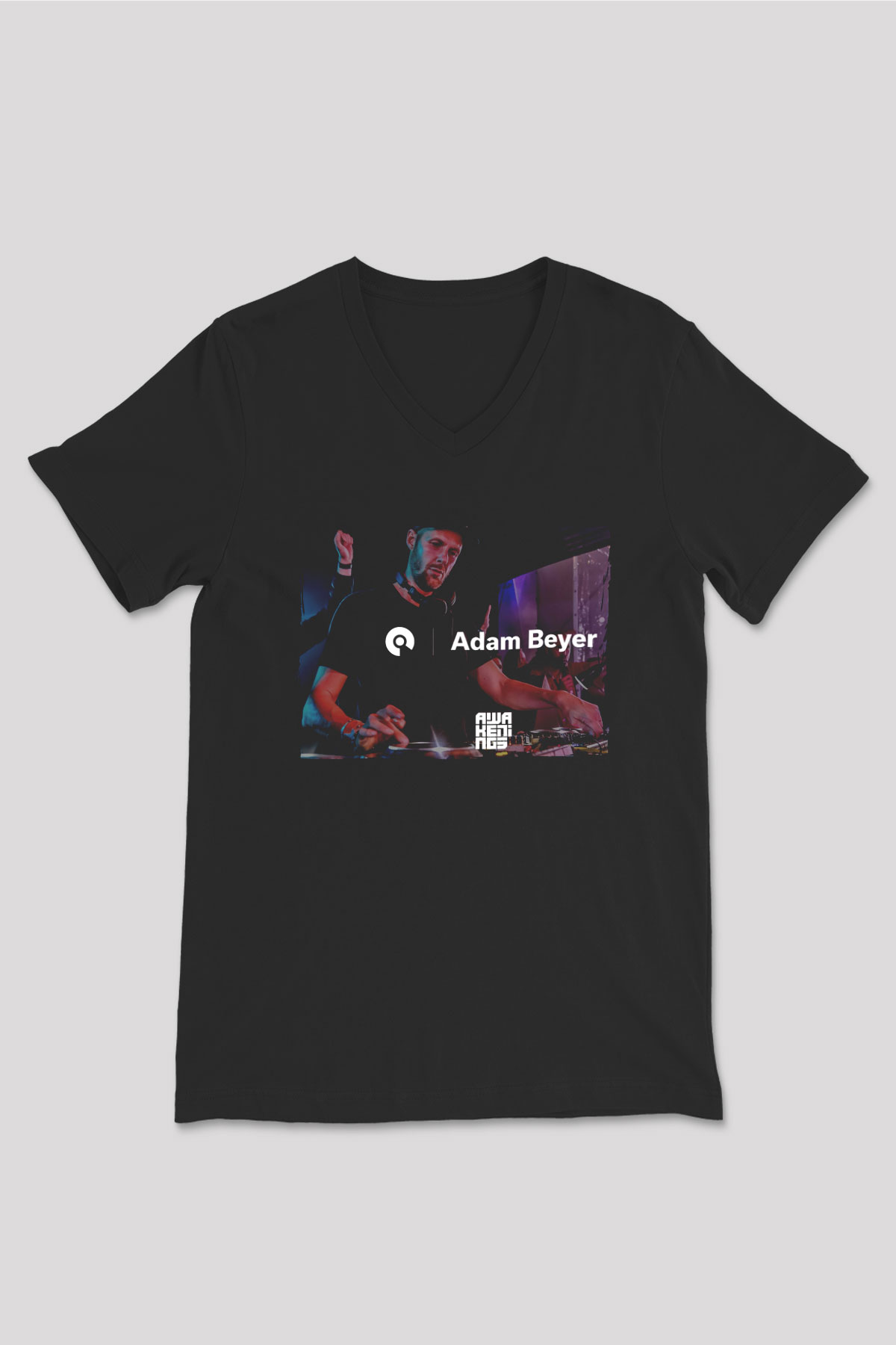 Adam Beyer Siyah Unisex V Yaka Tişört