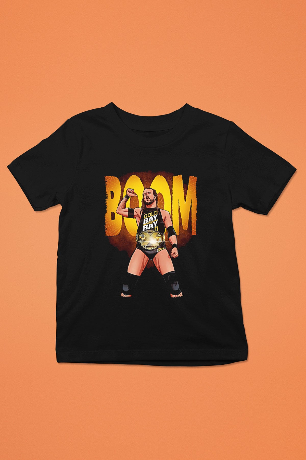 Adam Cole Baskılı Unisex Siyah Çocuk Tişört - Tshirt
