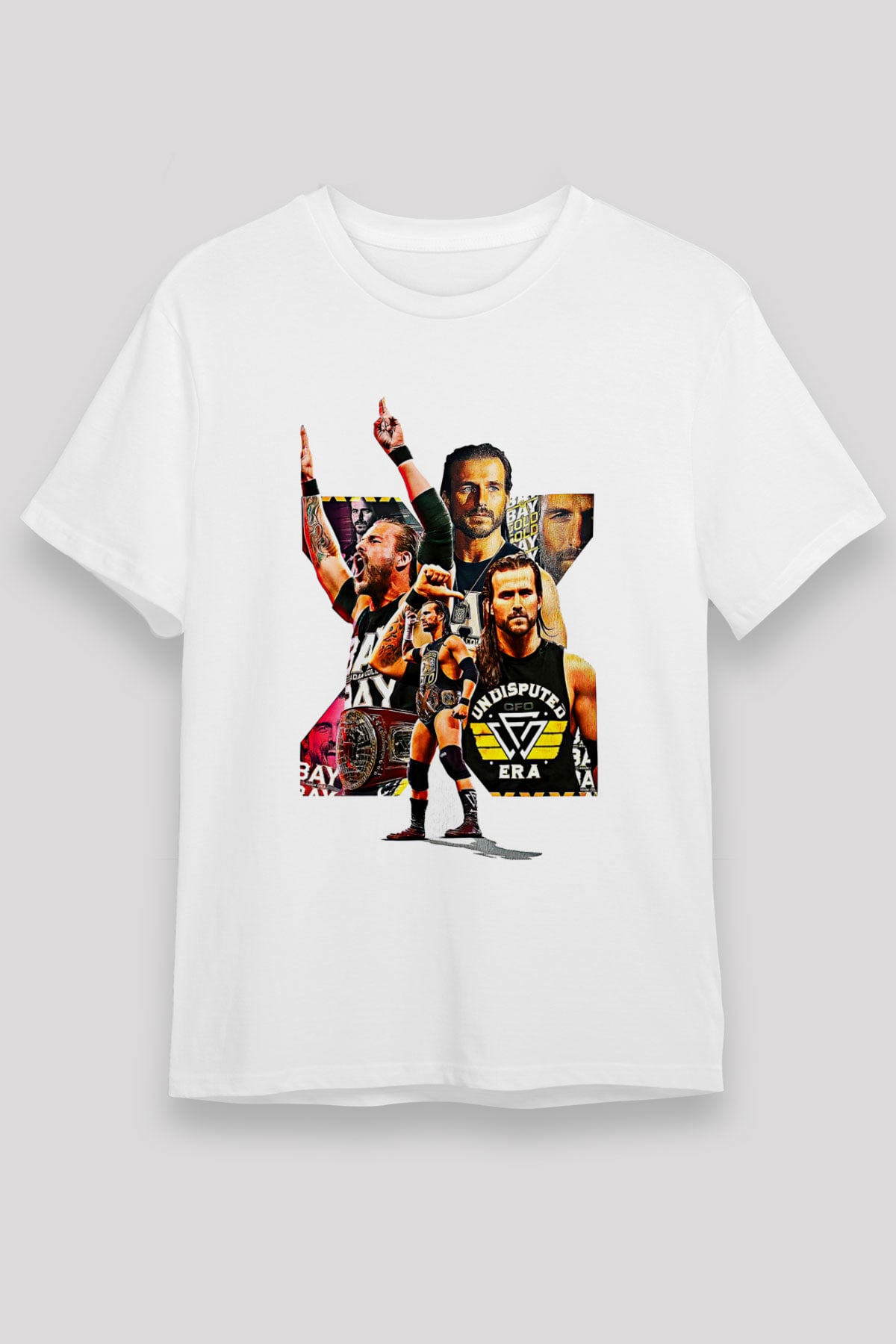 Adam Cole Unisex Baskılı Beyaz Tişört - Tshirt