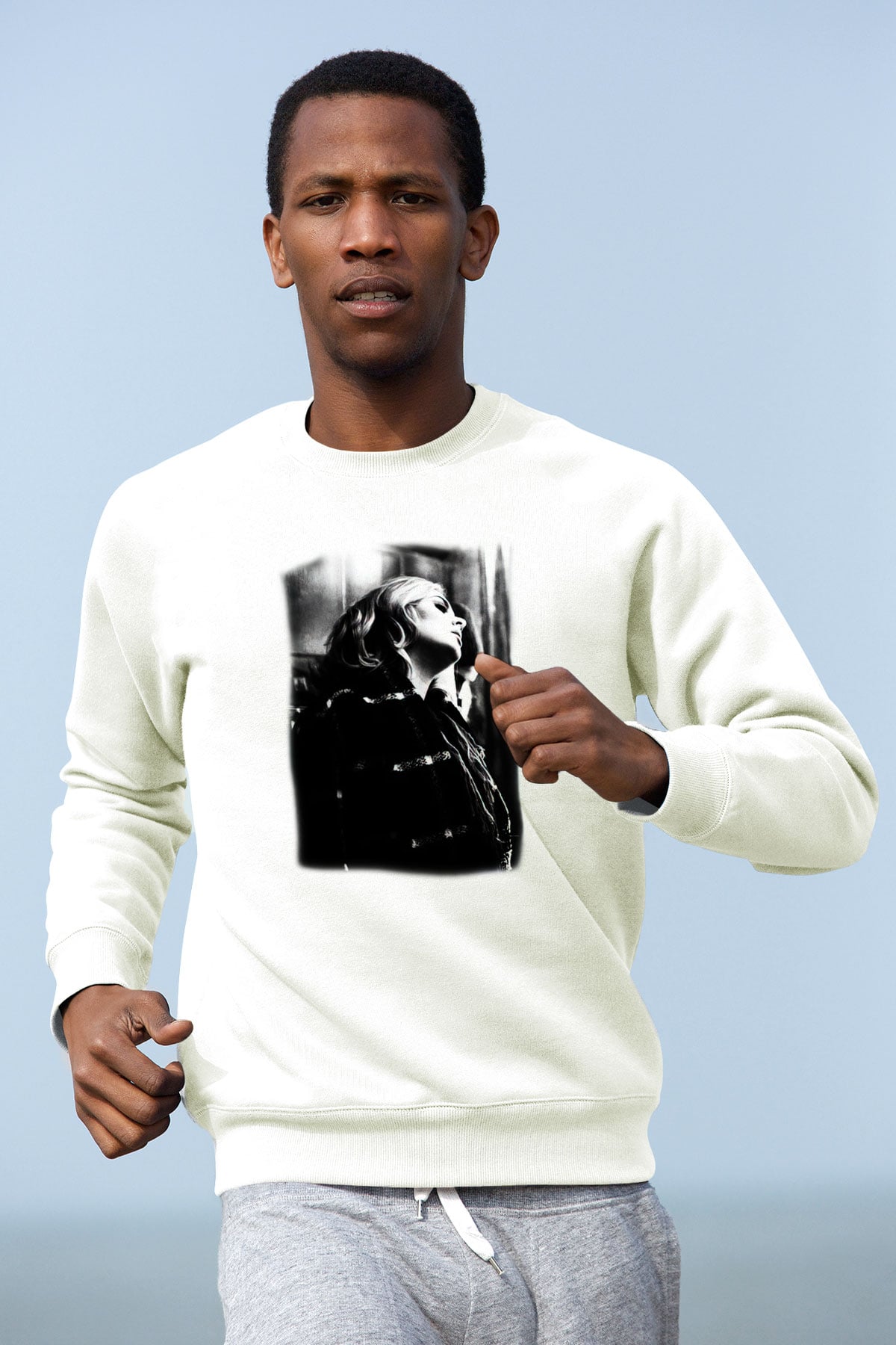 Adele Beyaz Unisex Sweatshirt