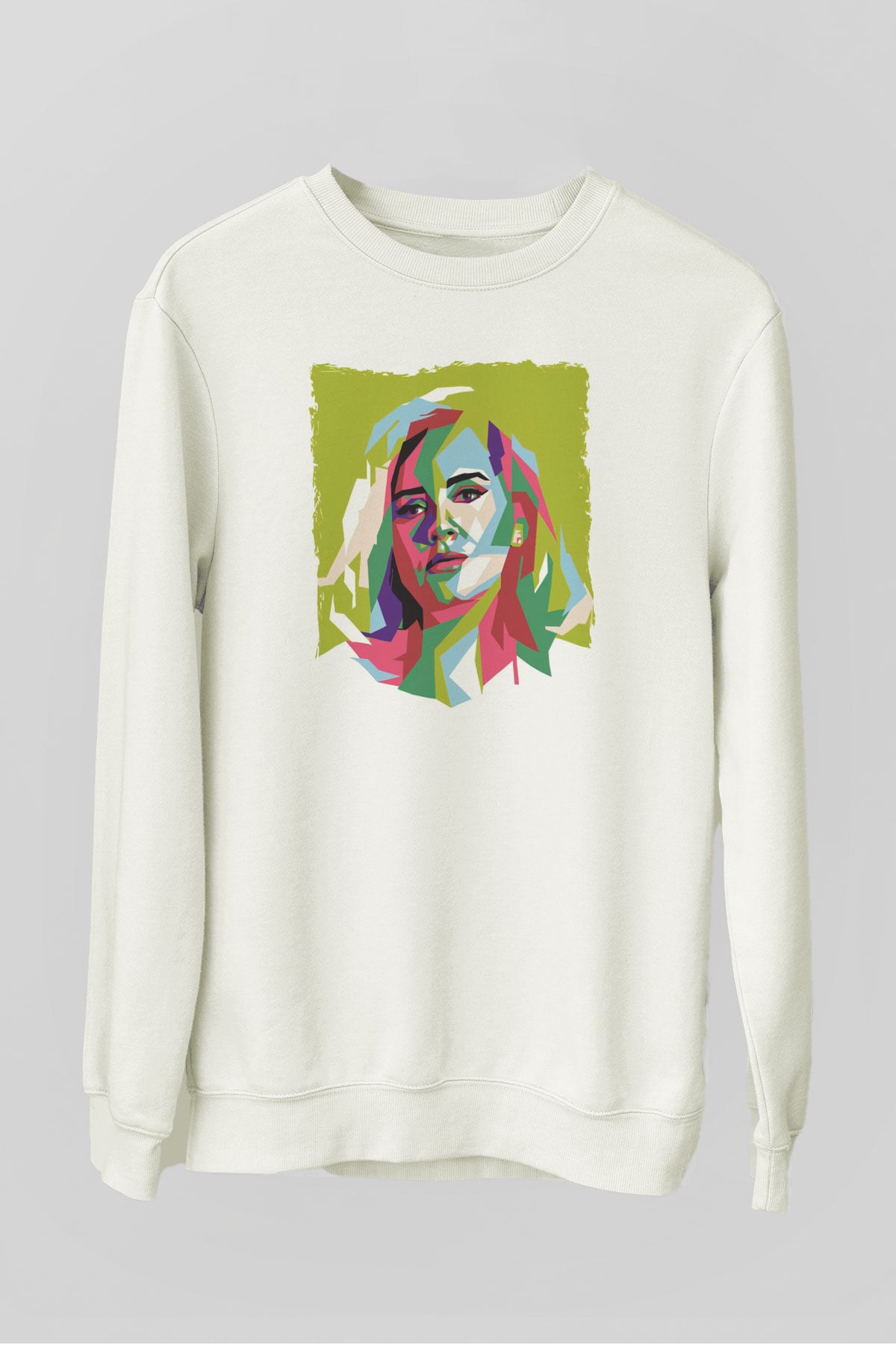 Adele Beyaz Unisex Sweatshirt