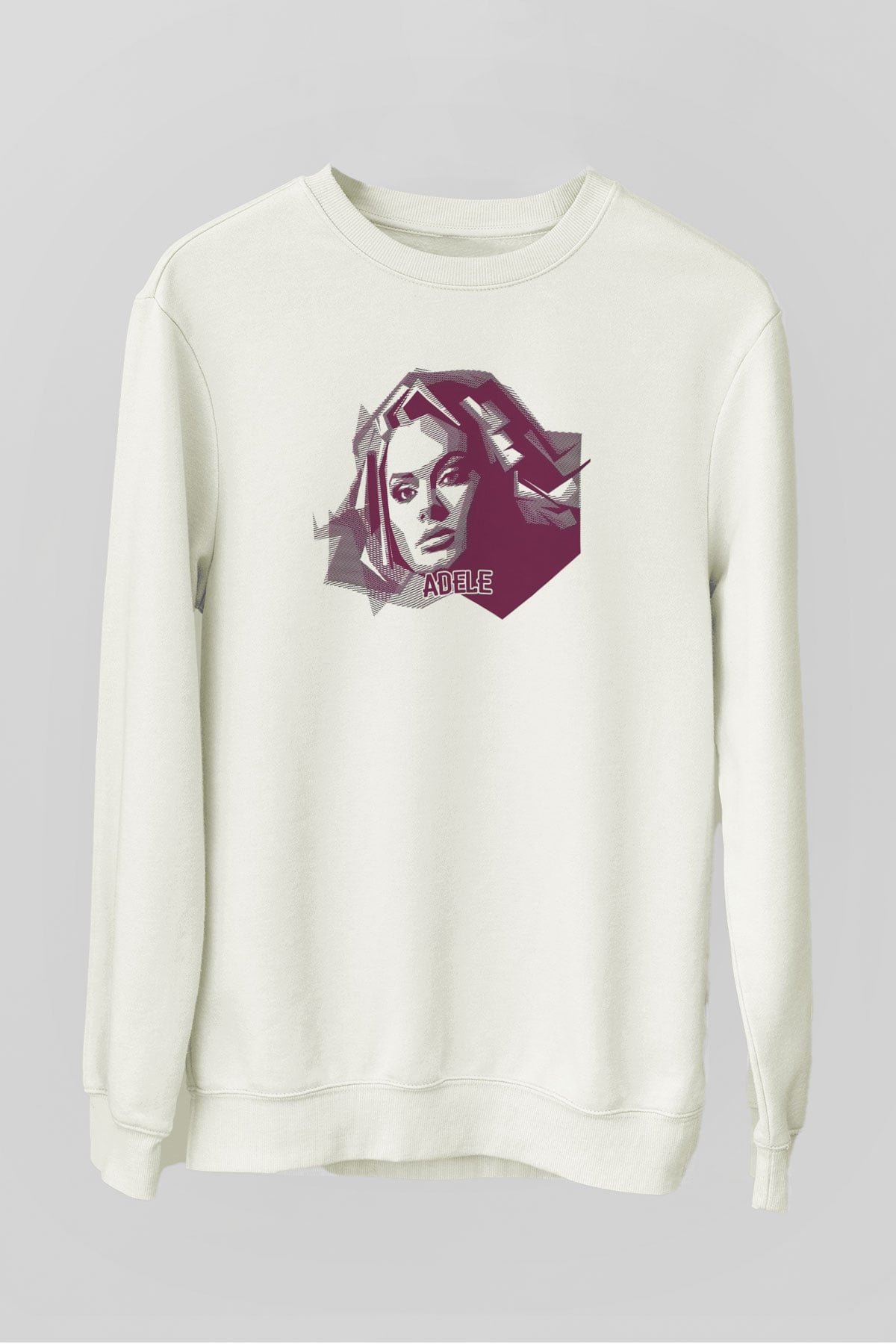Adele Beyaz Unisex Sweatshirt