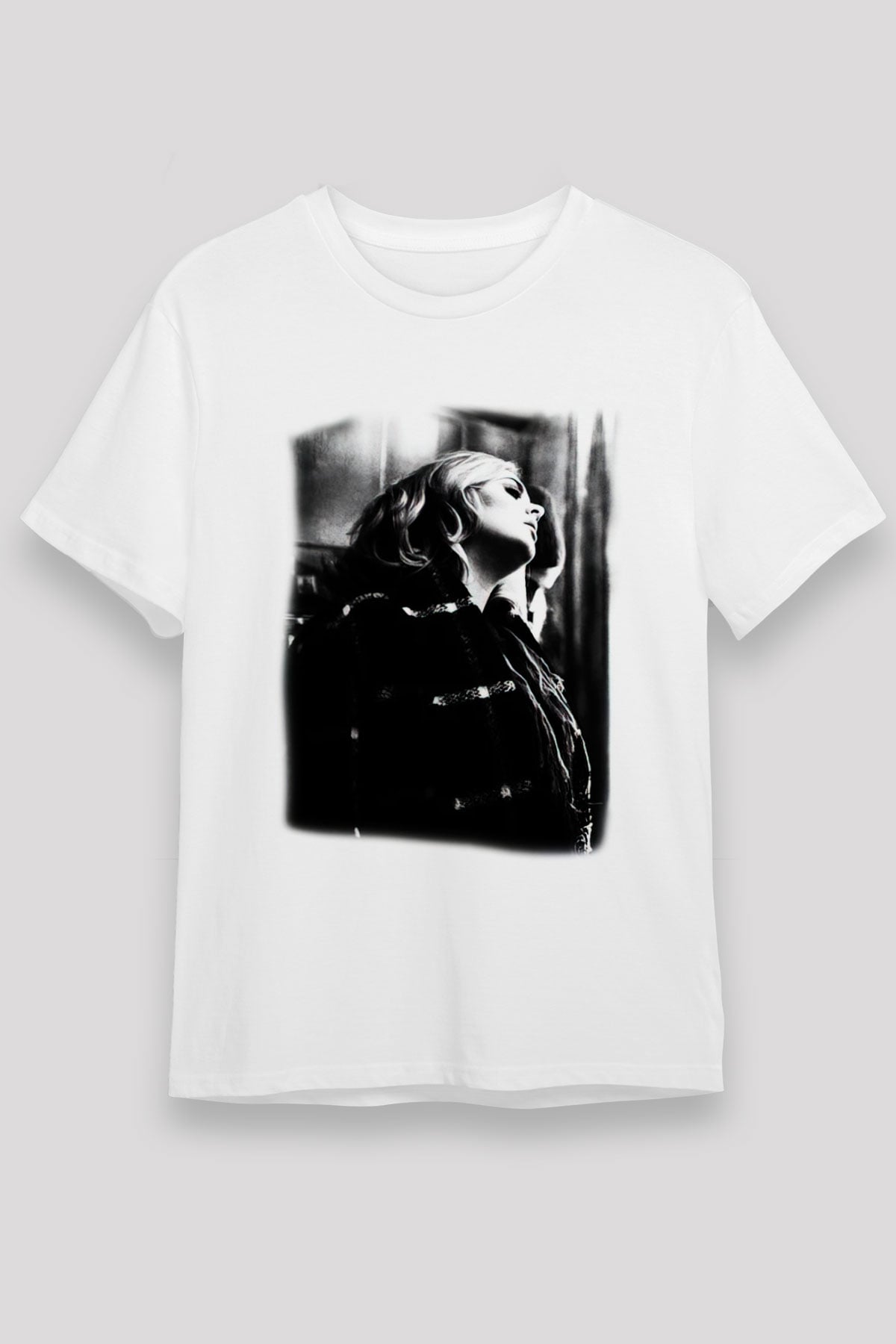 Adele Beyaz Unisex Tişört T-Shirt - TişörtFabrikası