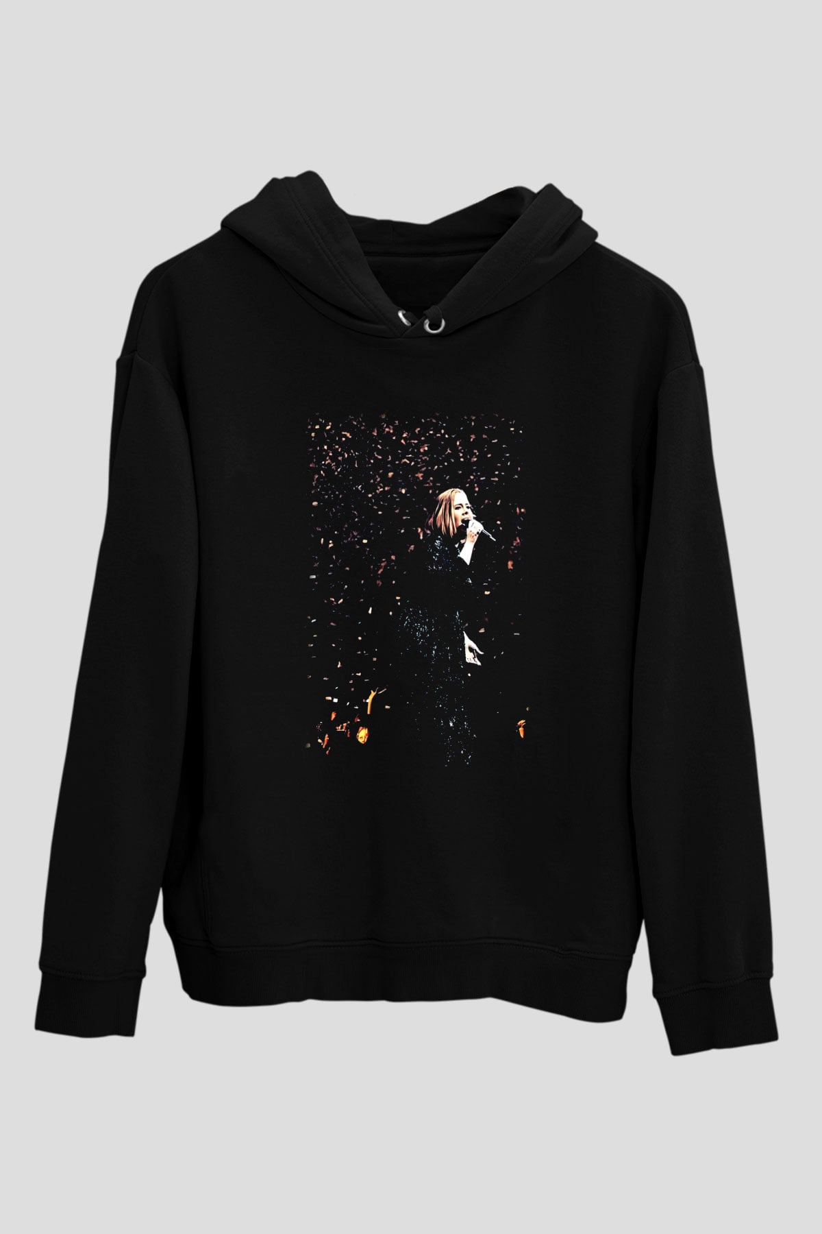 Adele Siyah Unisex Hoodie