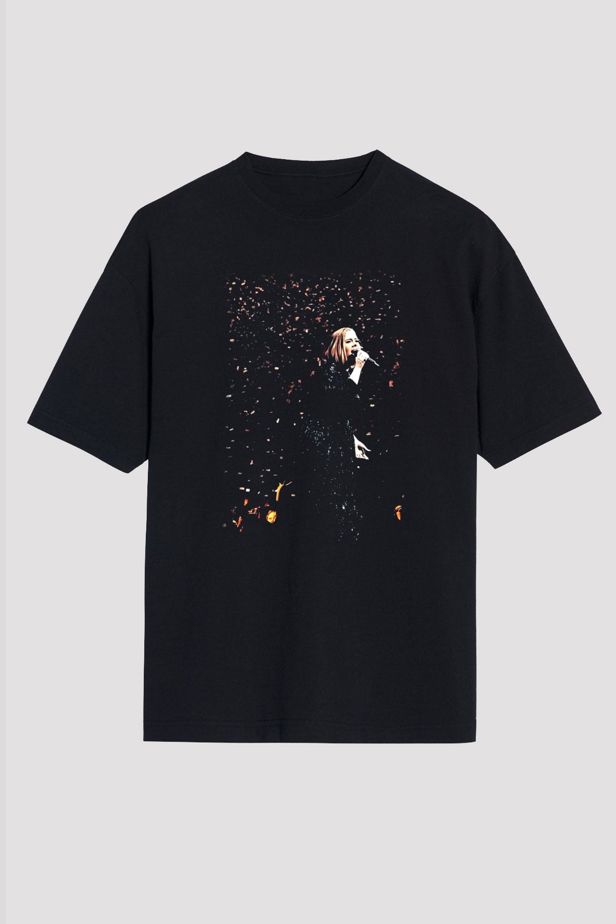 Adele Siyah Unisex Oversize Tişört T-Shirt