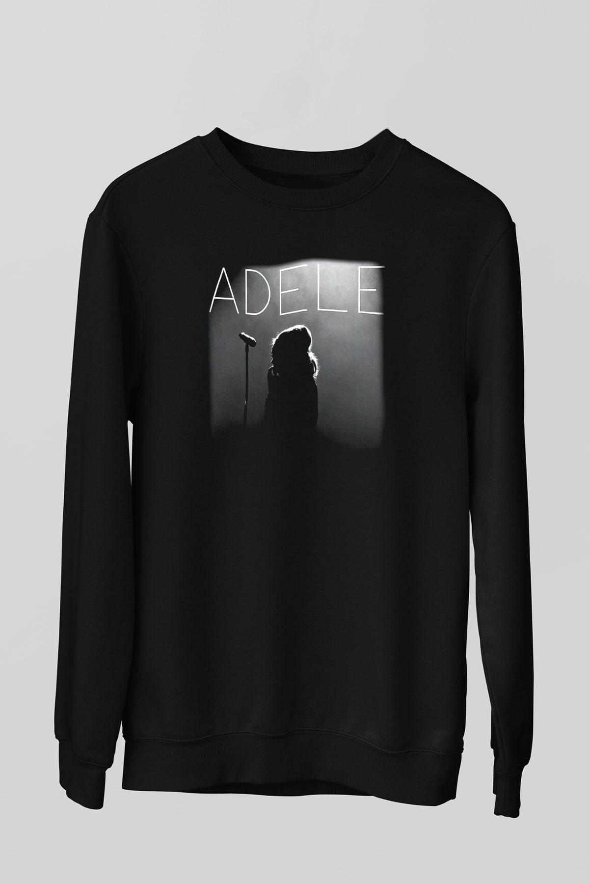 Adele Siyah Unisex Sweatshirt