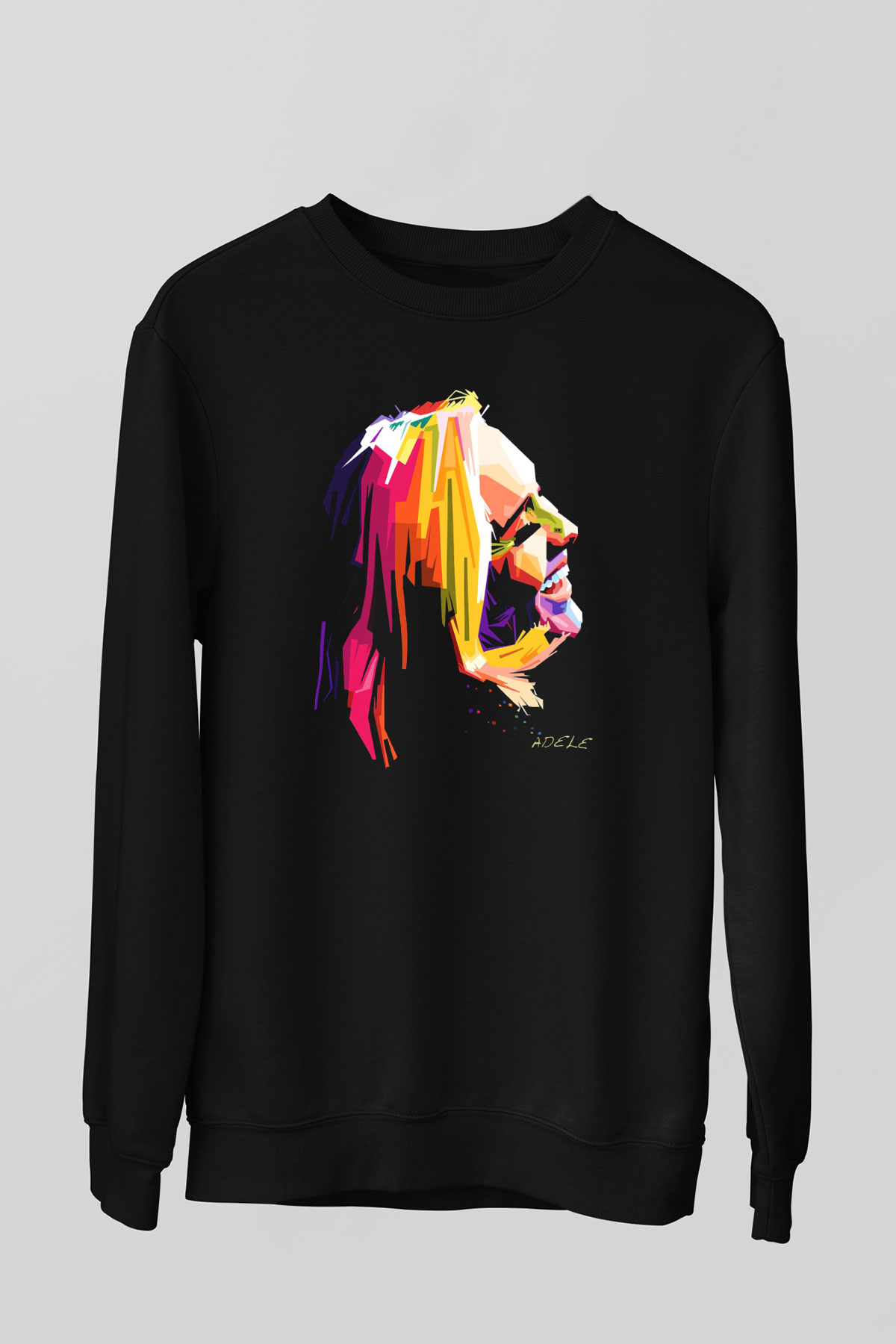 Adele Siyah Unisex Sweatshirt