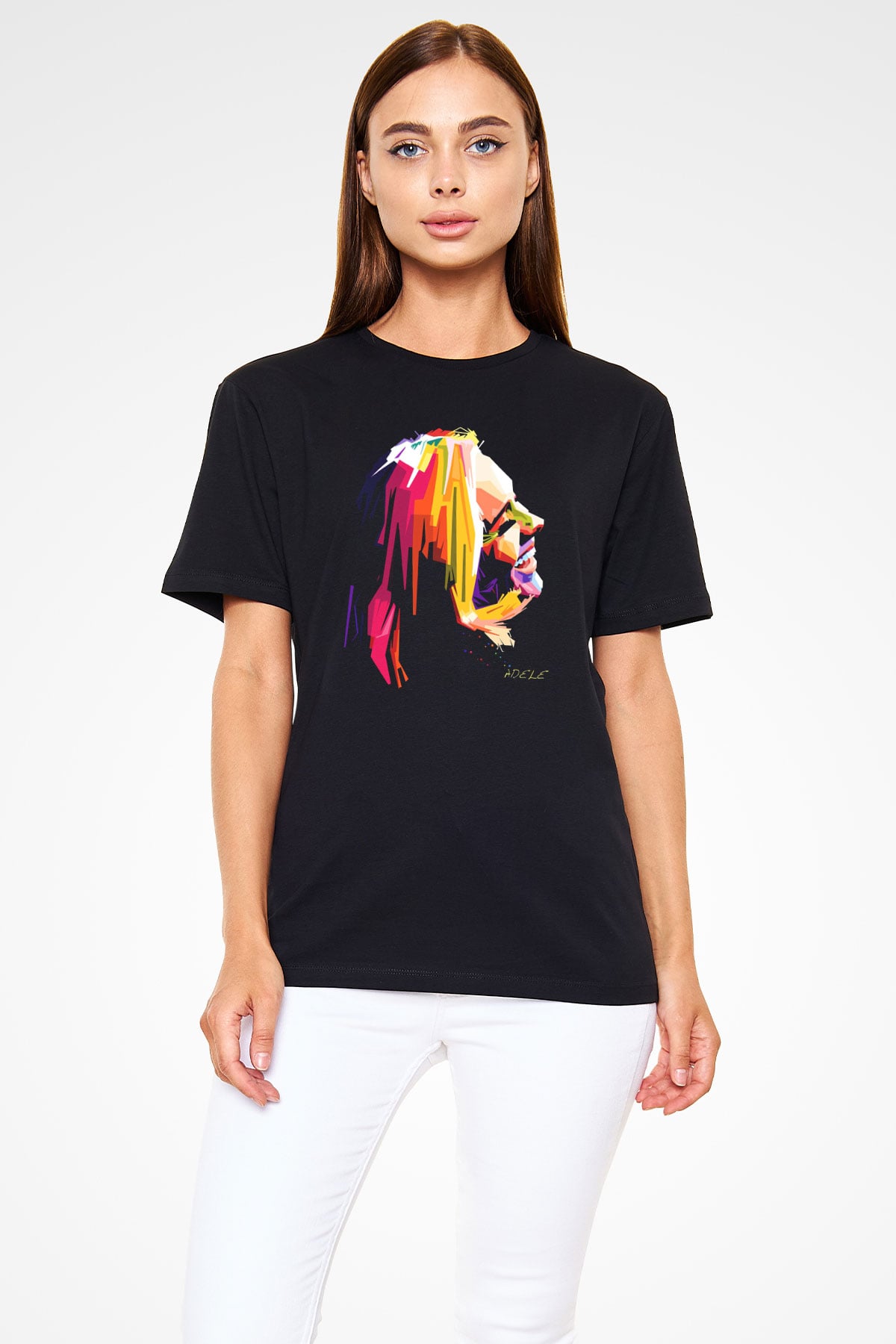 Adele Siyah Unisex Tişört T-Shirt - TişörtFabrikası