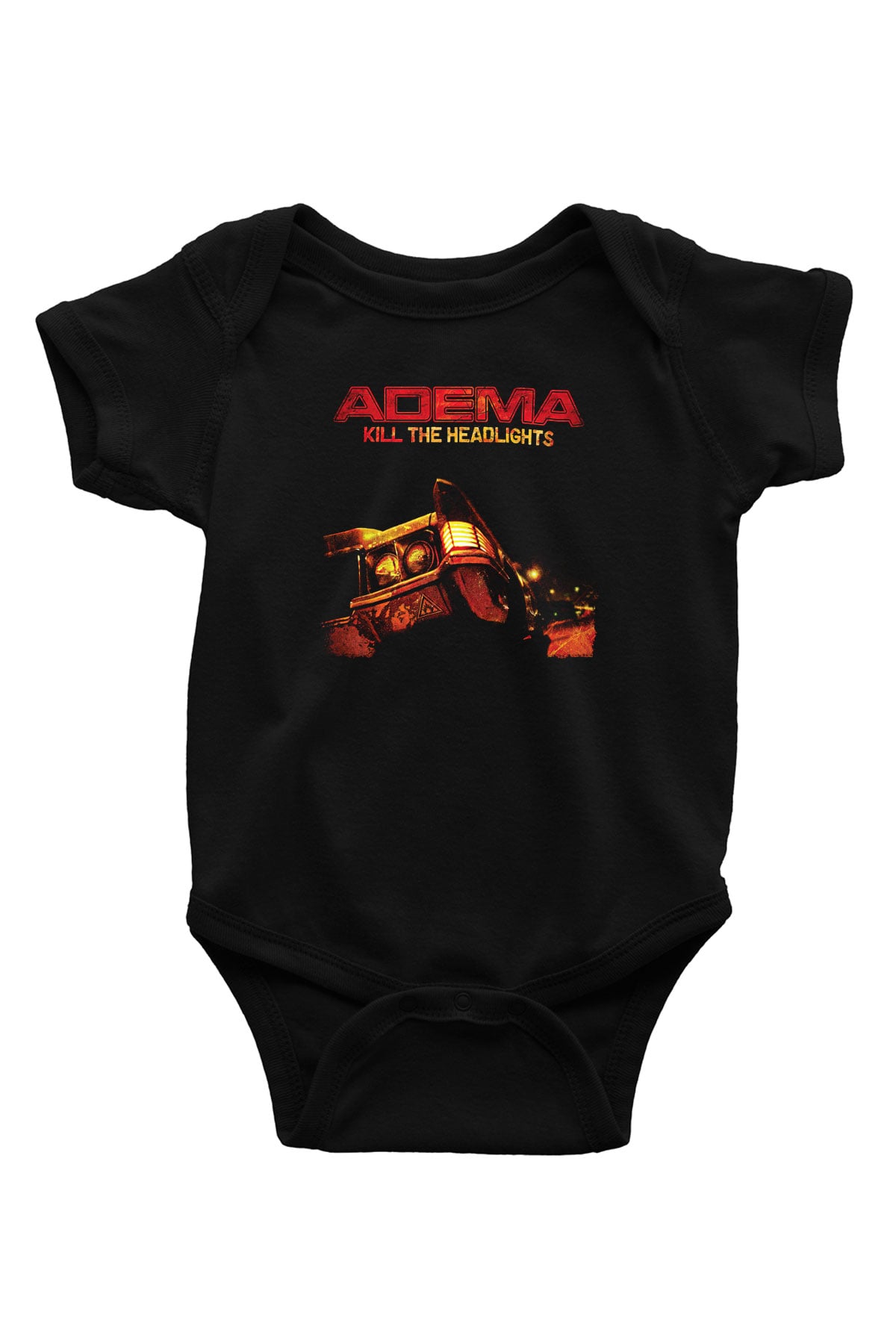 Adema Baskılı Unisex Siyah Bebek Body - Zıbın