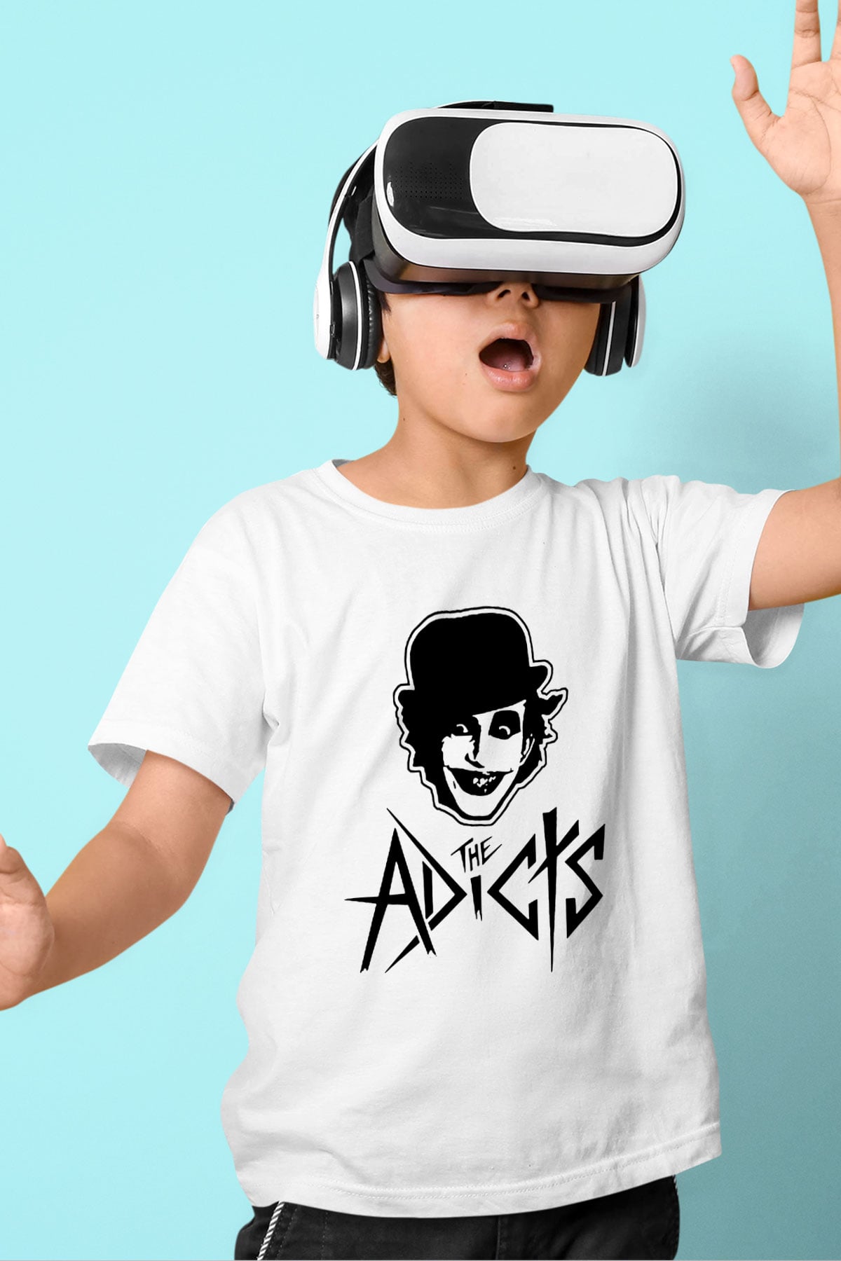 Adicts Baskılı Unisex Beyaz Çocuk Tişört