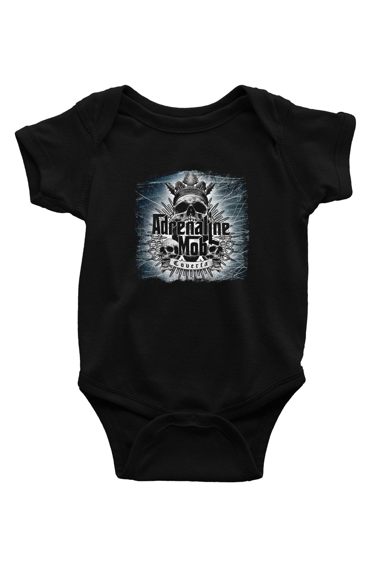 Adrenaline Mob Baskılı Unisex Siyah Bebek Body - Zıbın