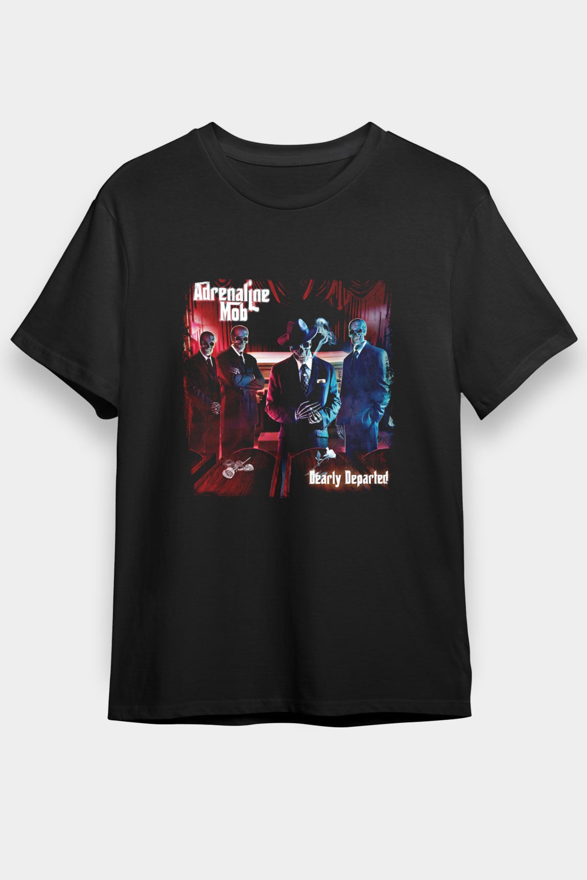 Adrenaline Mob Baskılı Unisex Siyah Tişört