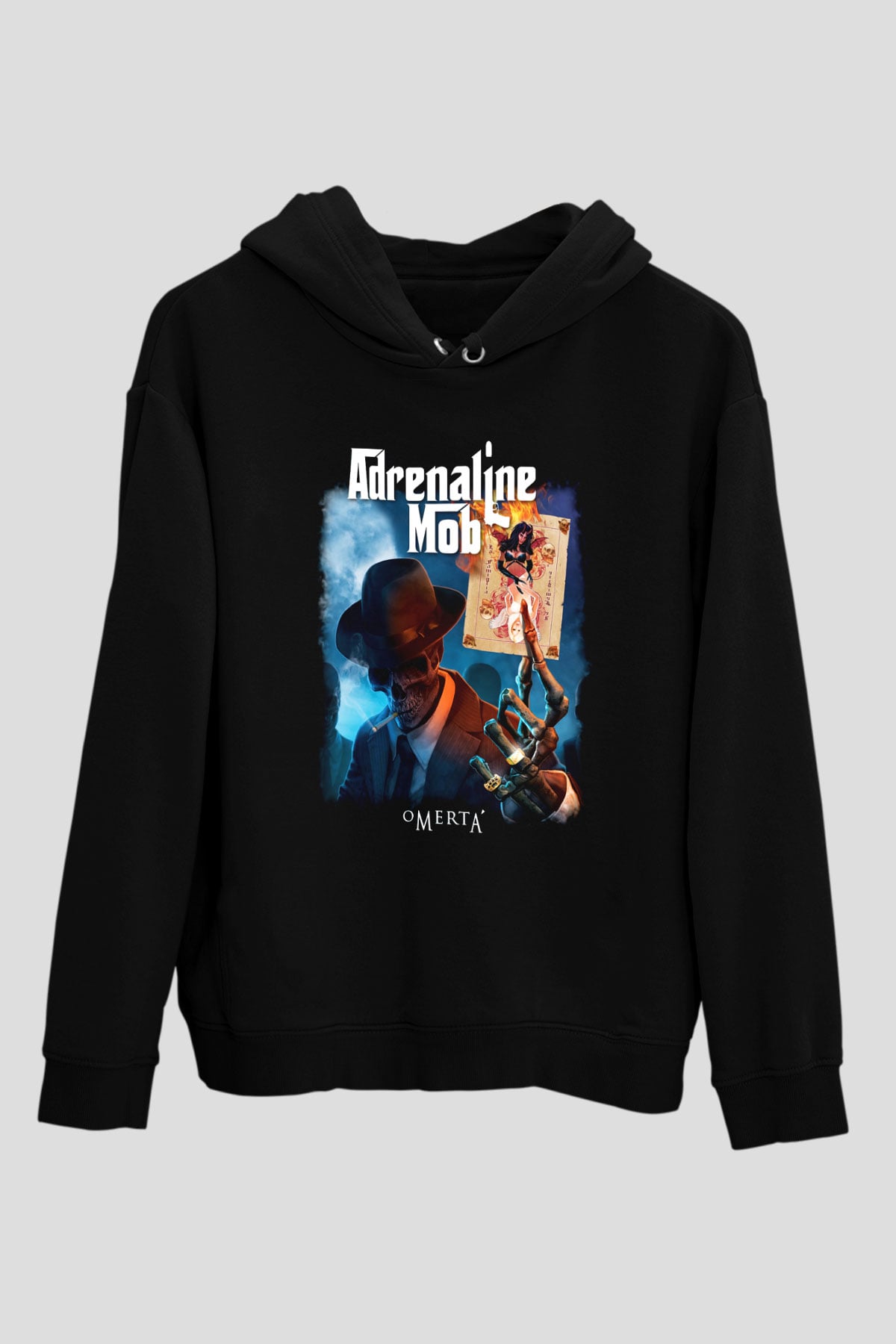 Adrenaline Mob Siyah Unisex Hoodie
